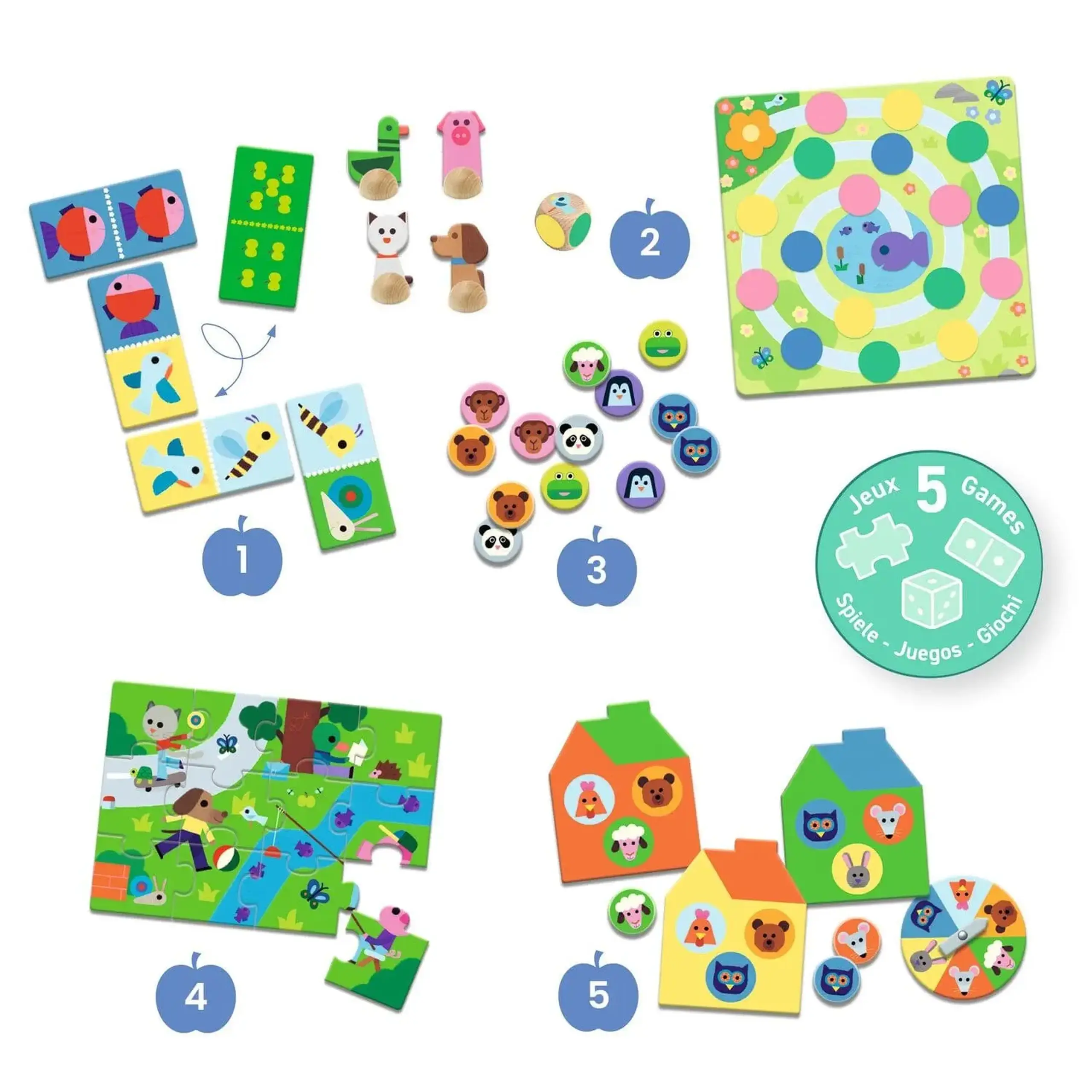 Set cu 5 jocuri educative La fermă — Djeco