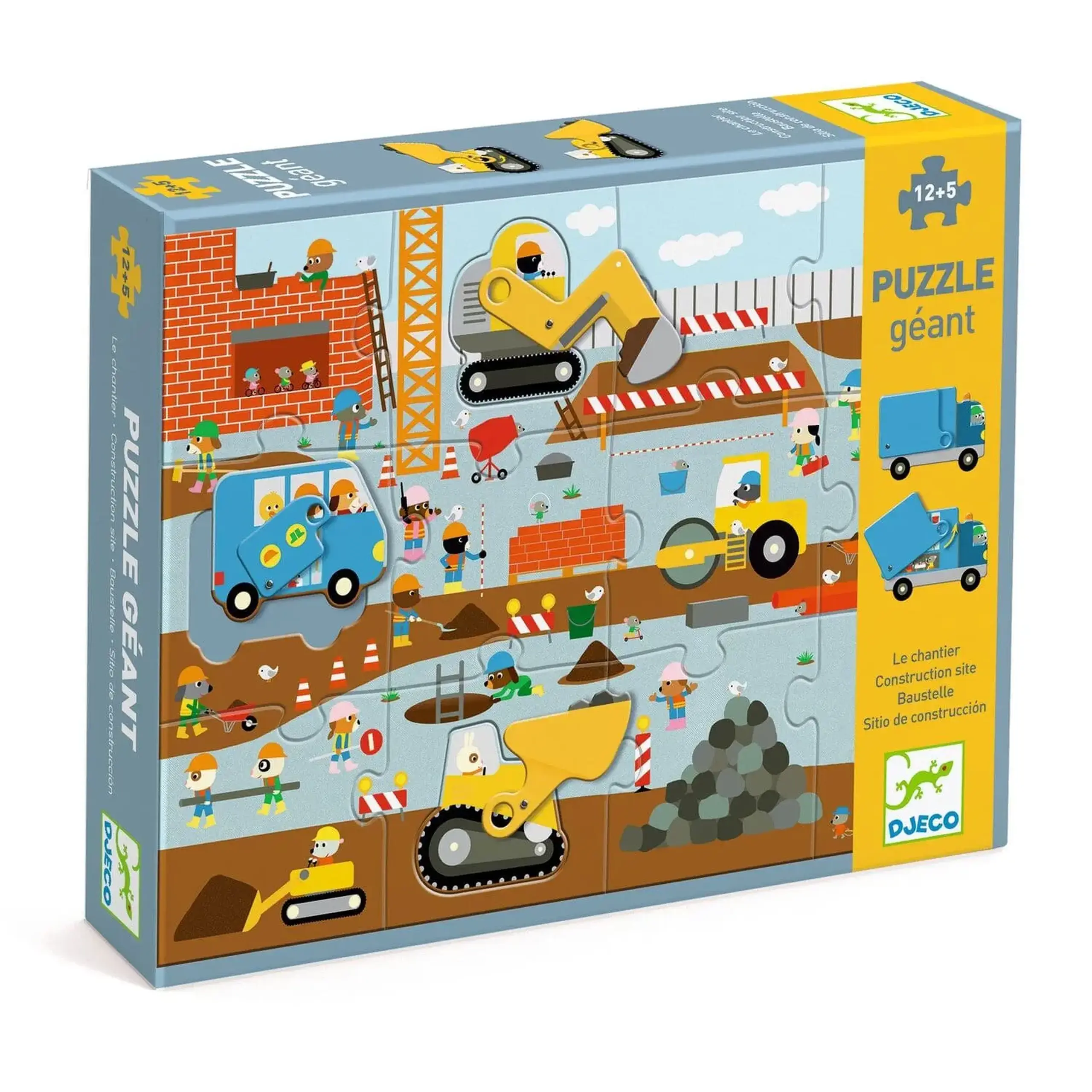 Puzzle gigant Șantier — Djeco
