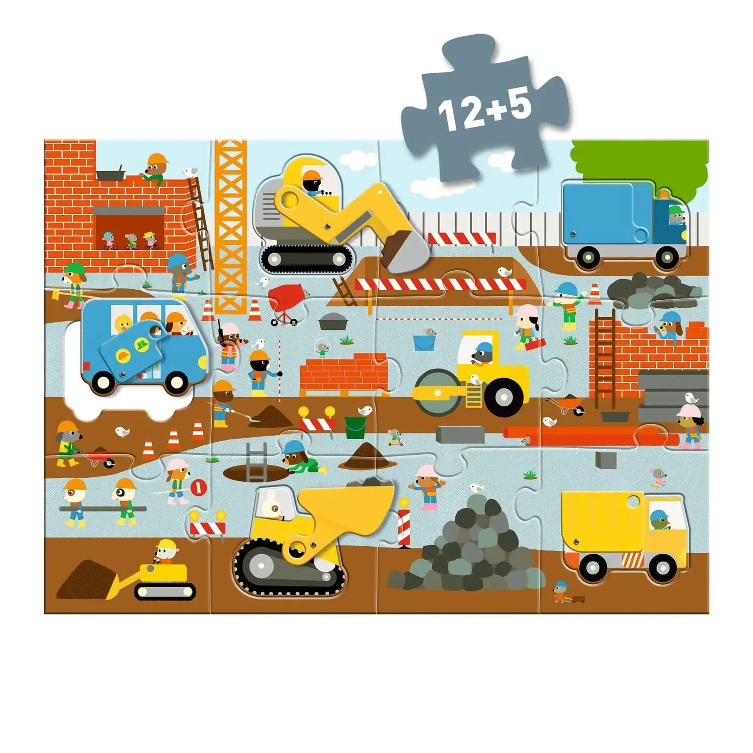 Puzzle gigant Șantier — Djeco