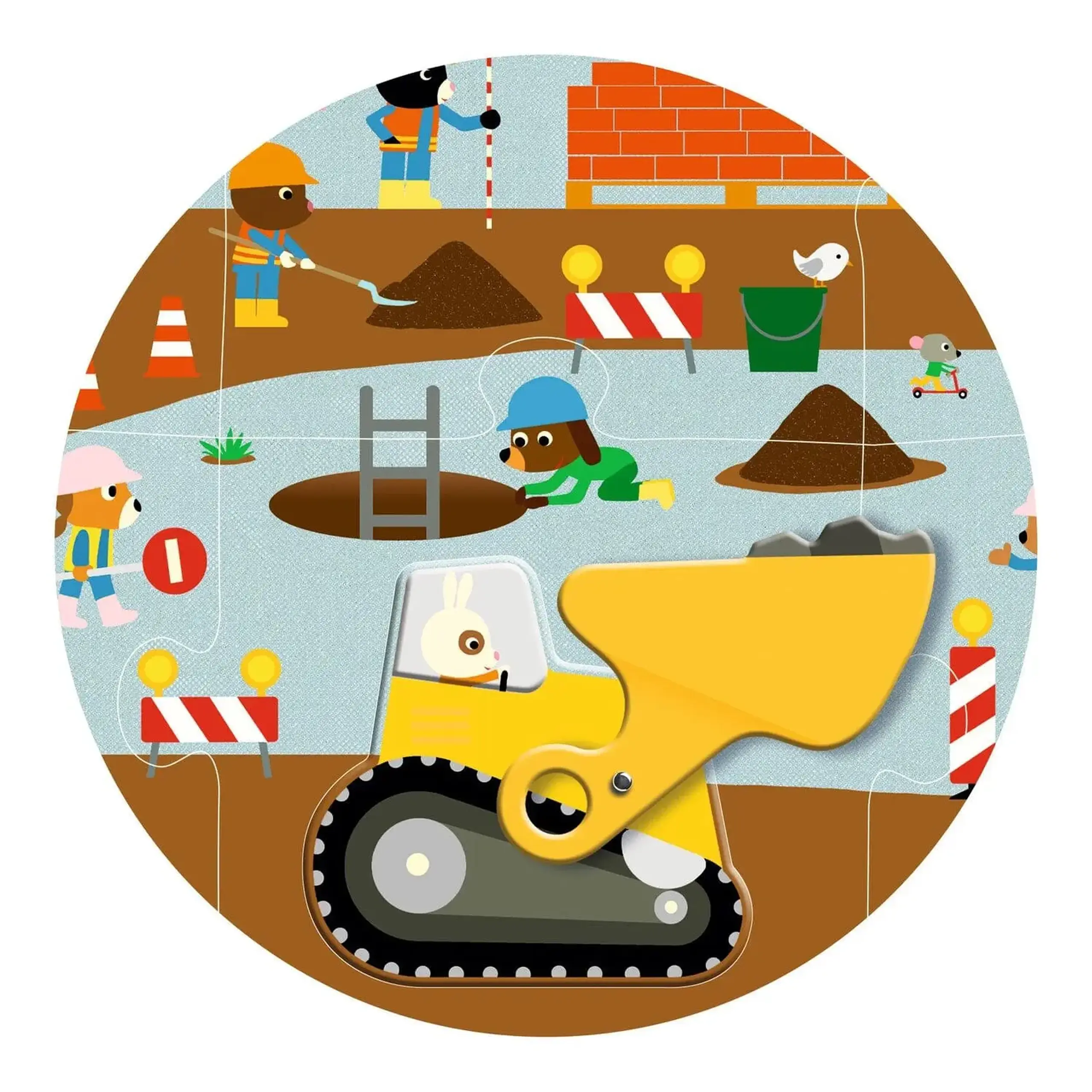 Puzzle gigant Șantier — Djeco