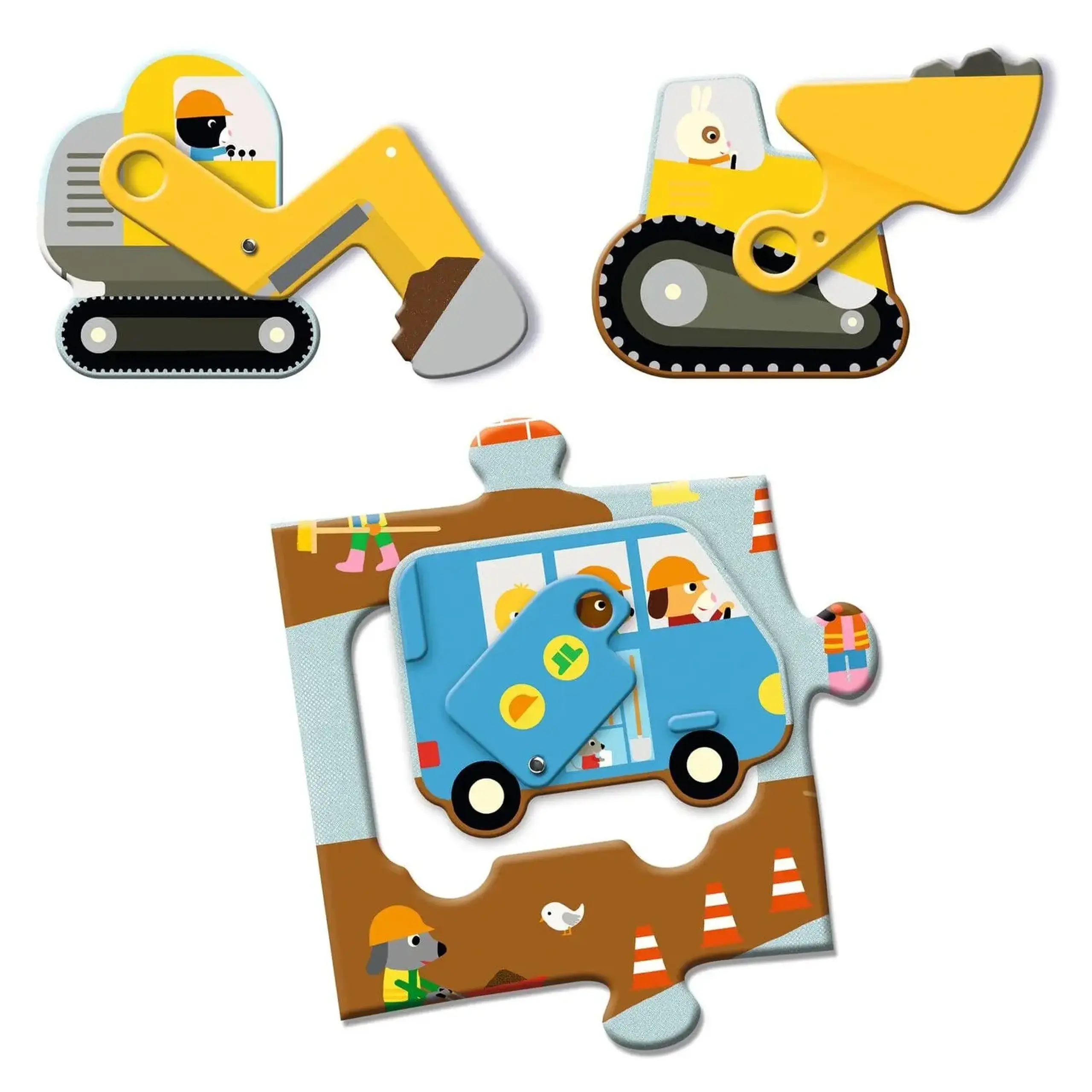 Puzzle gigant Șantier — Djeco
