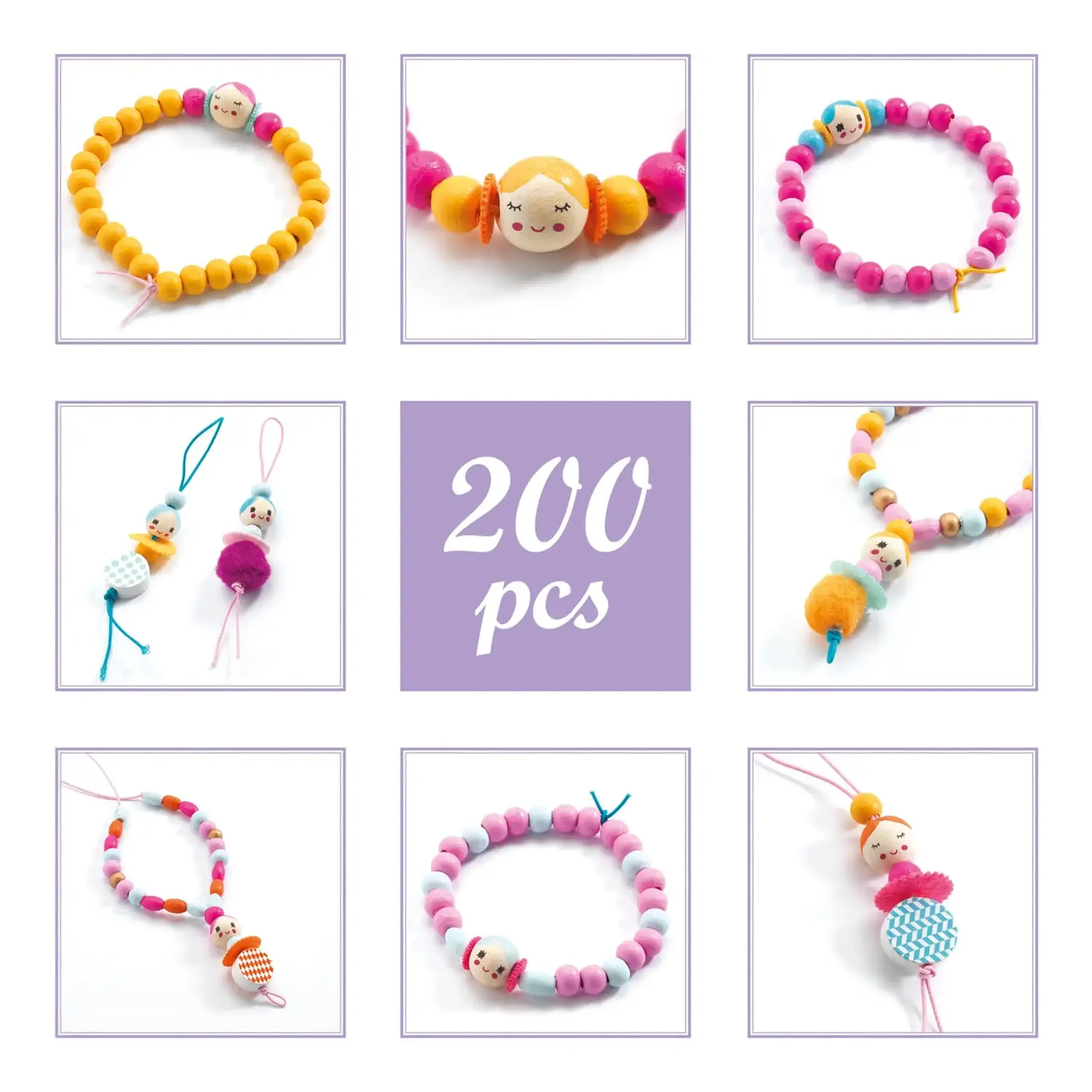 Set de mărgele și figurine Perles et Puces — Djeco