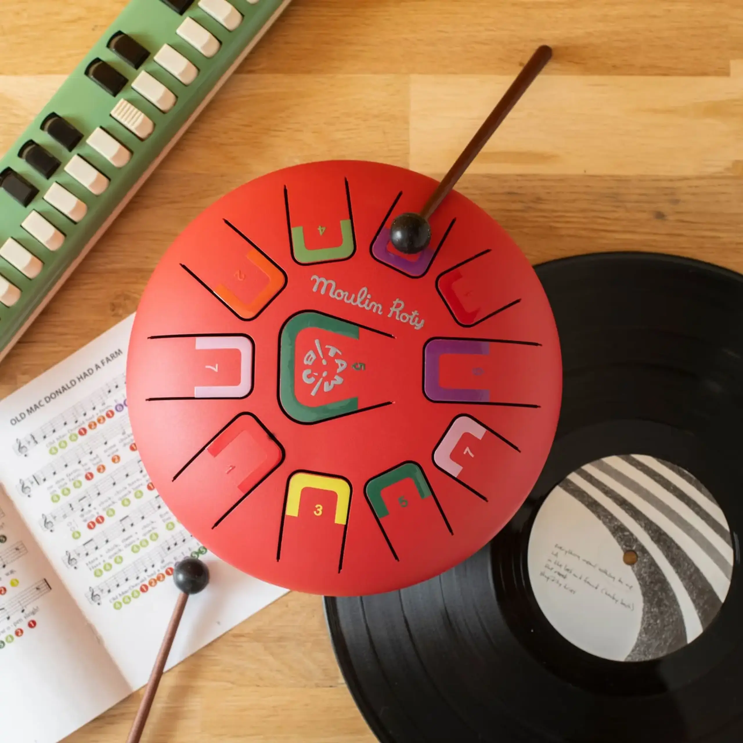 Tambur cu lamele, Les Popipop — Moulin Roty