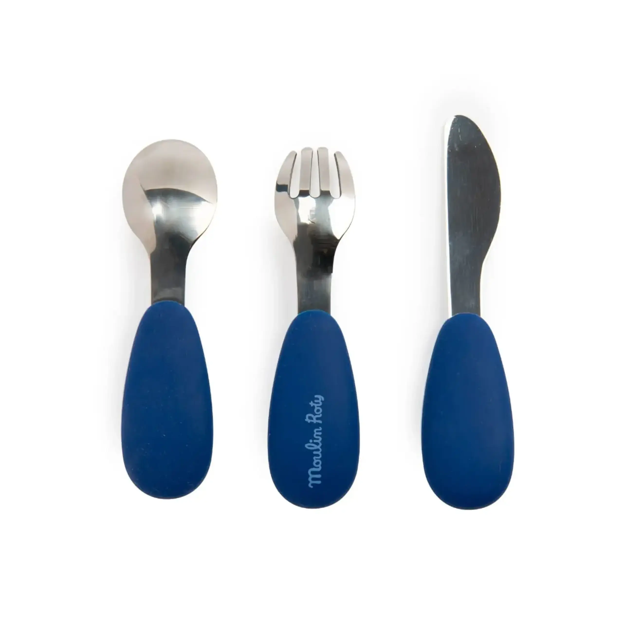 Set de 3 tacâmuri cu silicon, Puce & Pilou — Moulin Roty