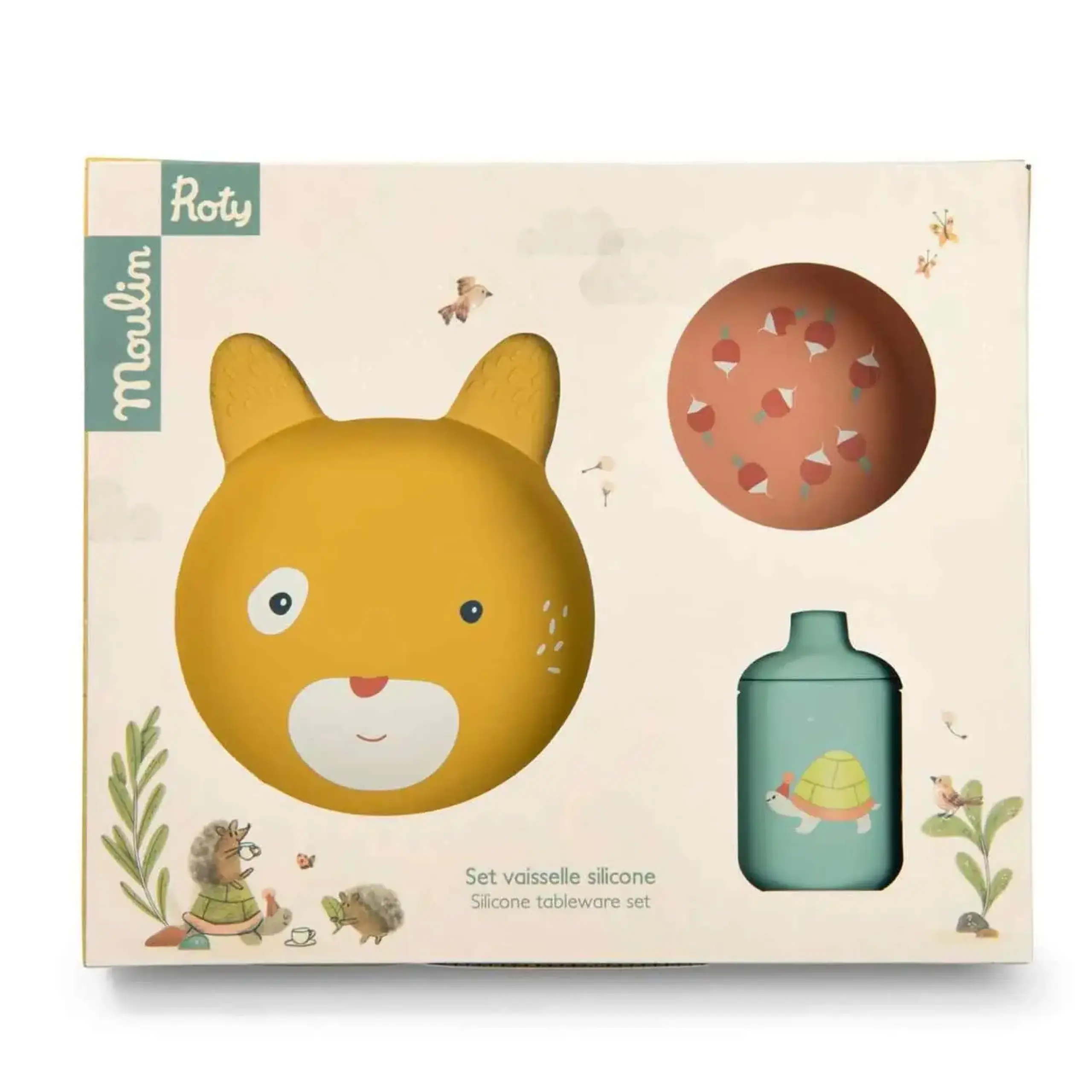 Set bebelusi amuzanti din silicon Three Little Rabbits