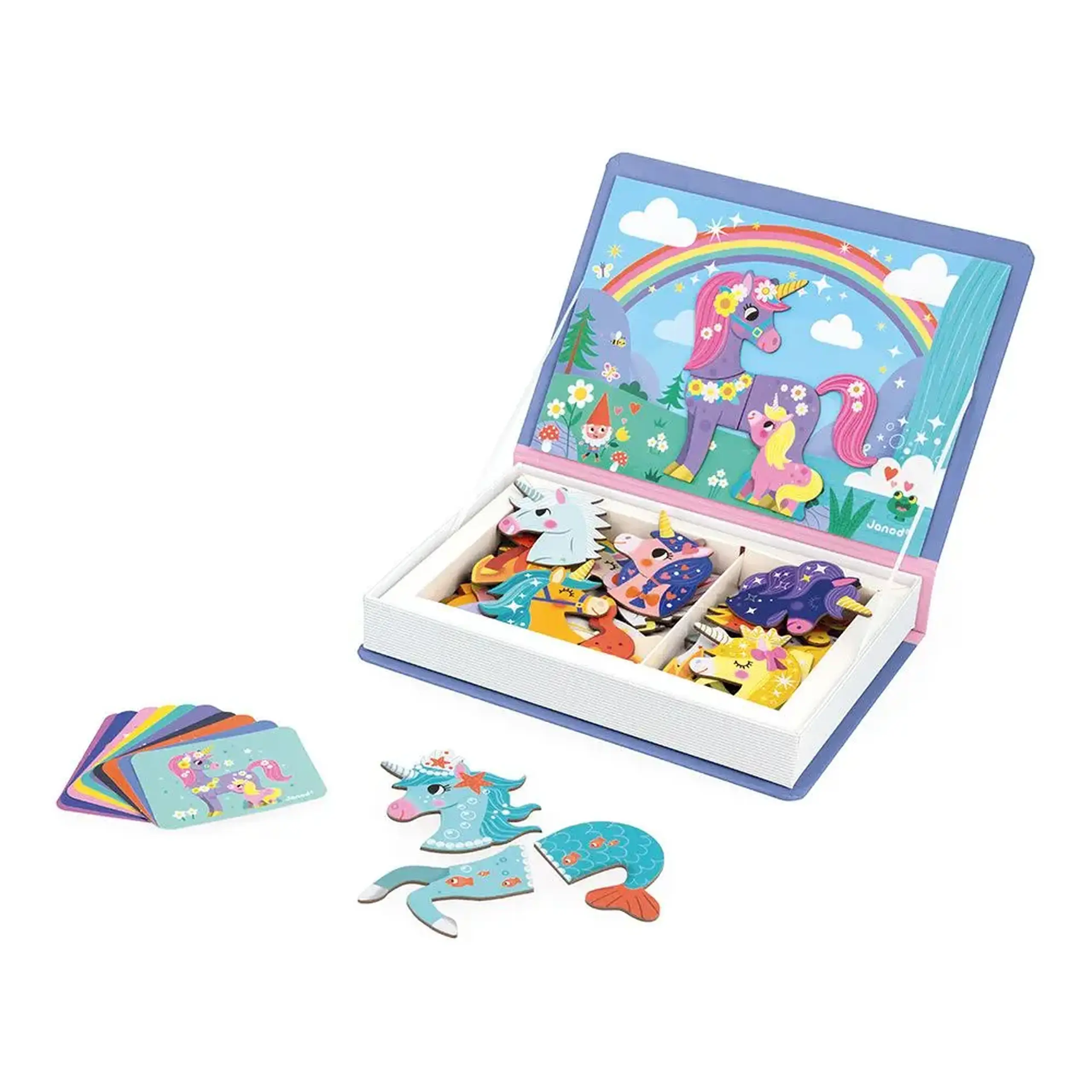 Carte magnetică Magneti’Book Unicorni — Janod
