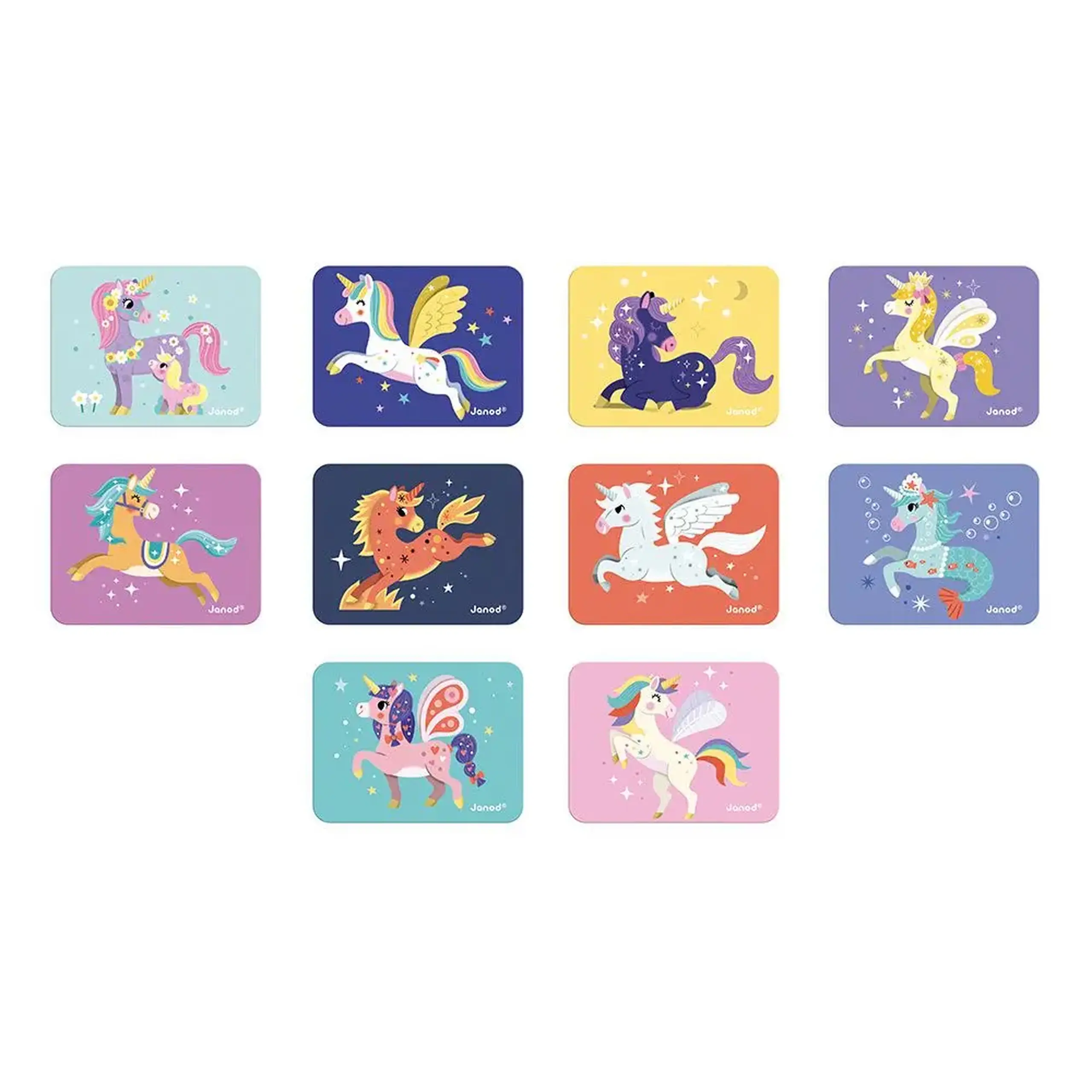 Carte magnetică Magneti’Book Unicorni — Janod