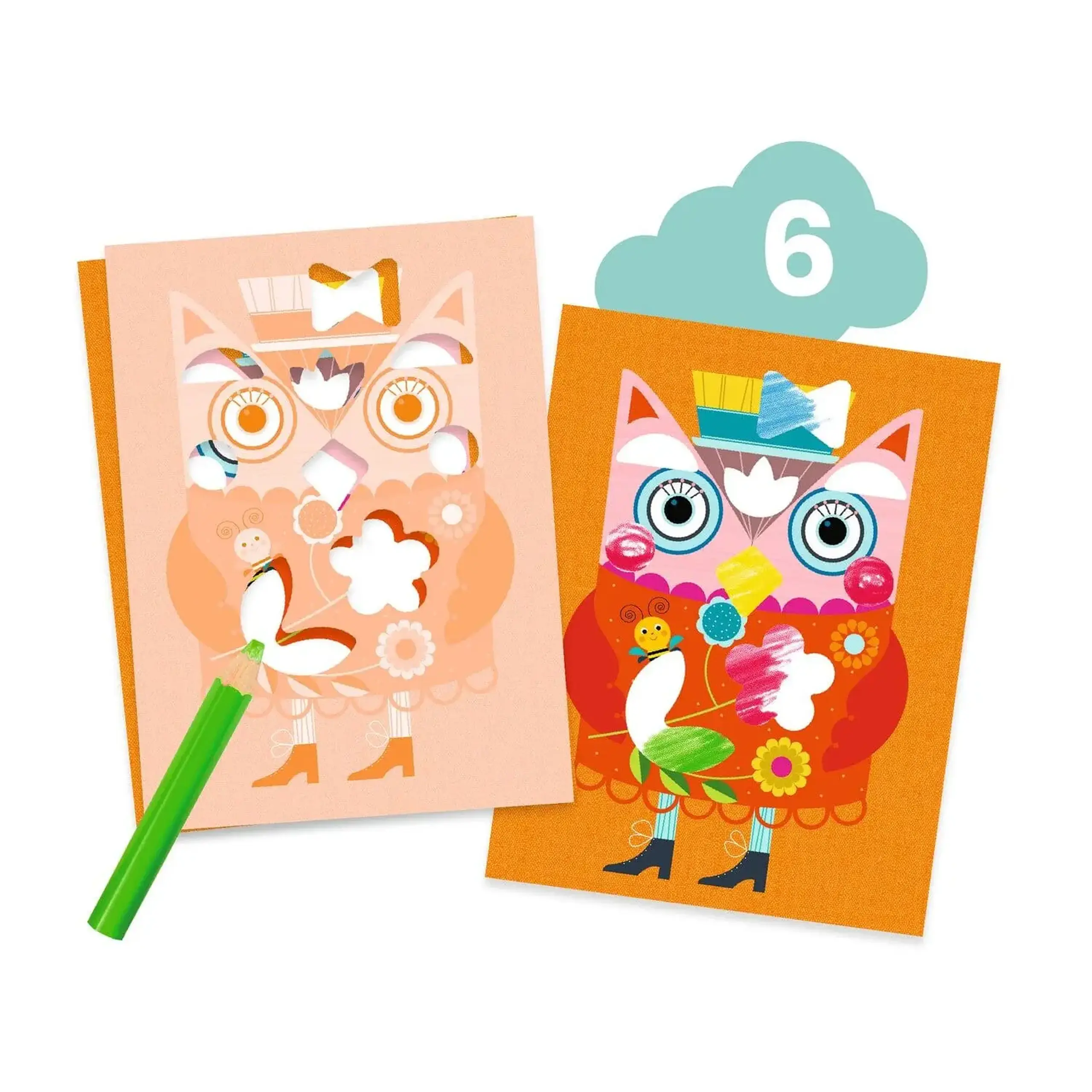 Set creativ cu 6 activități „Pisica și prietenii” — Djeco