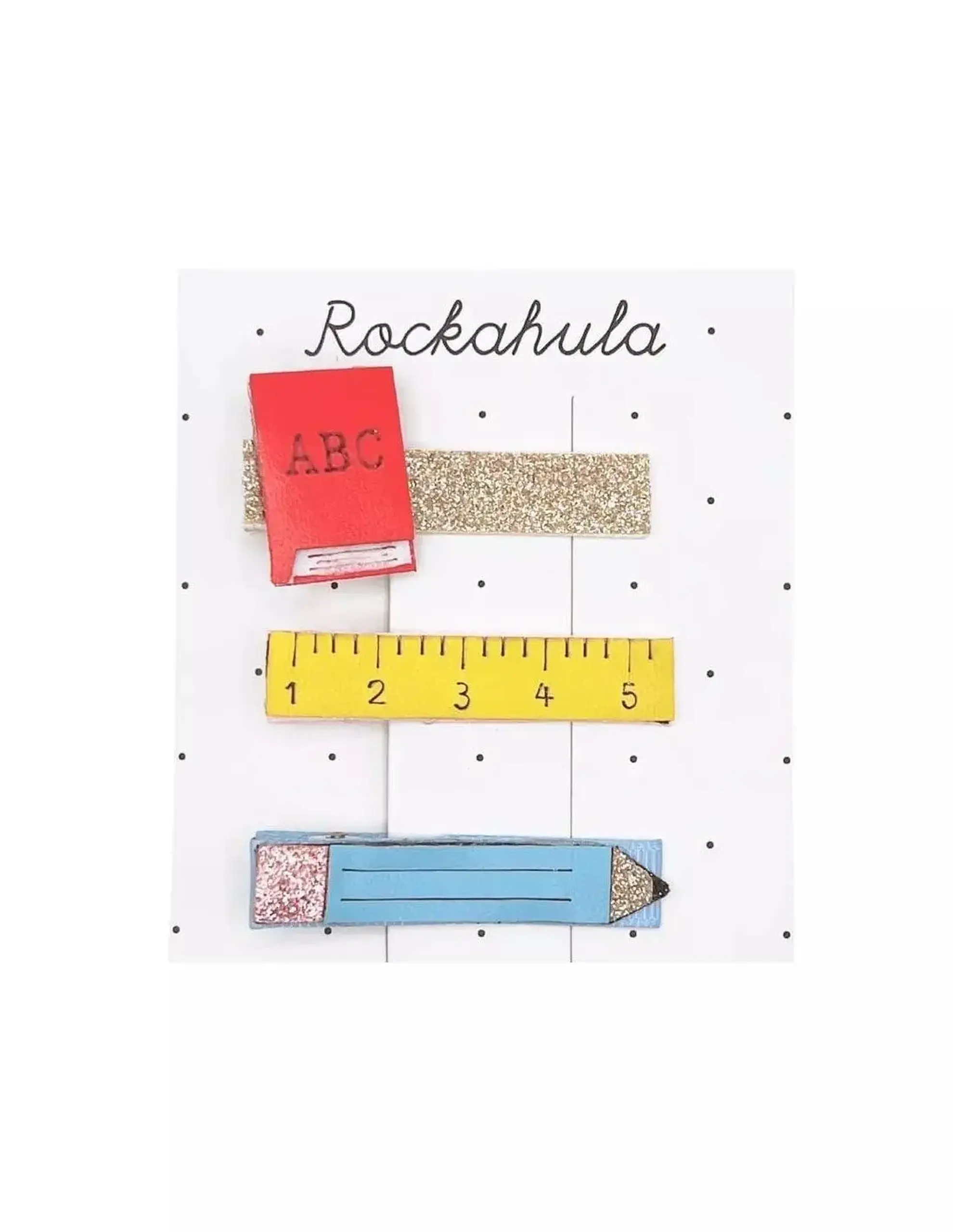 Set 3 agrafe I Love School — Rockahula Kids