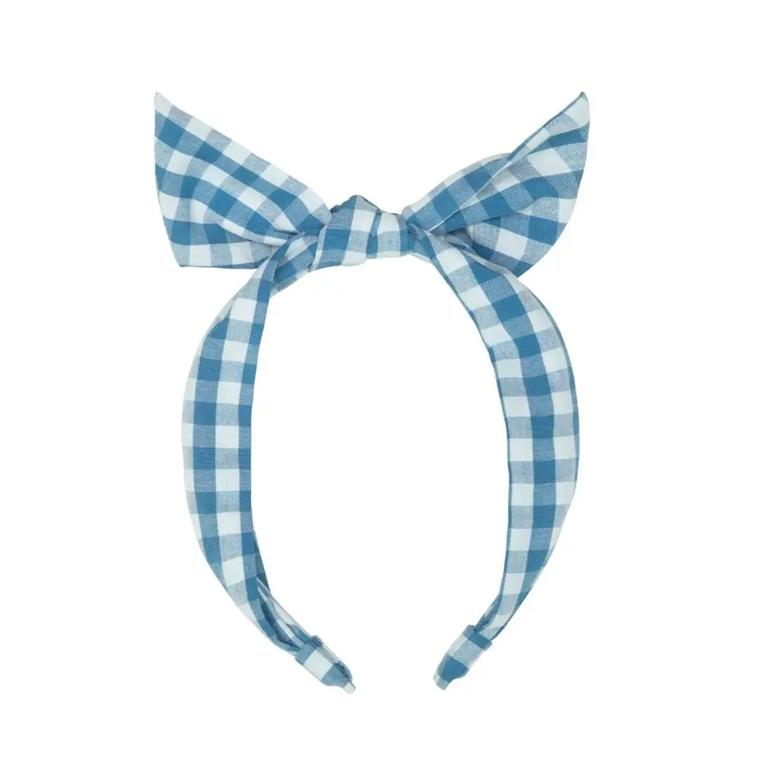 Bentiță Gingham Picnic, albastră — Rockahula Kids