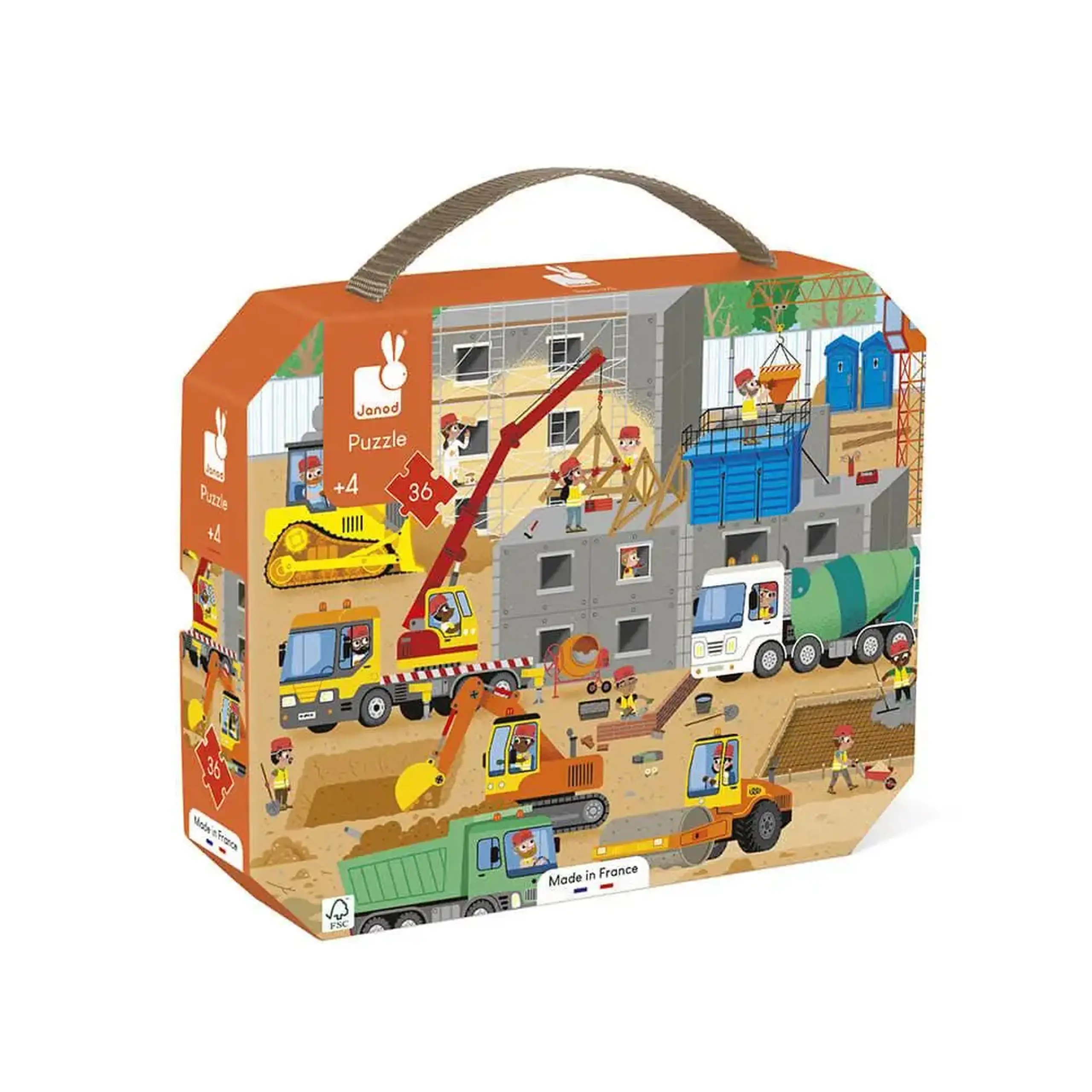 Puzzle „Șantier”, 36 de piese — Janod