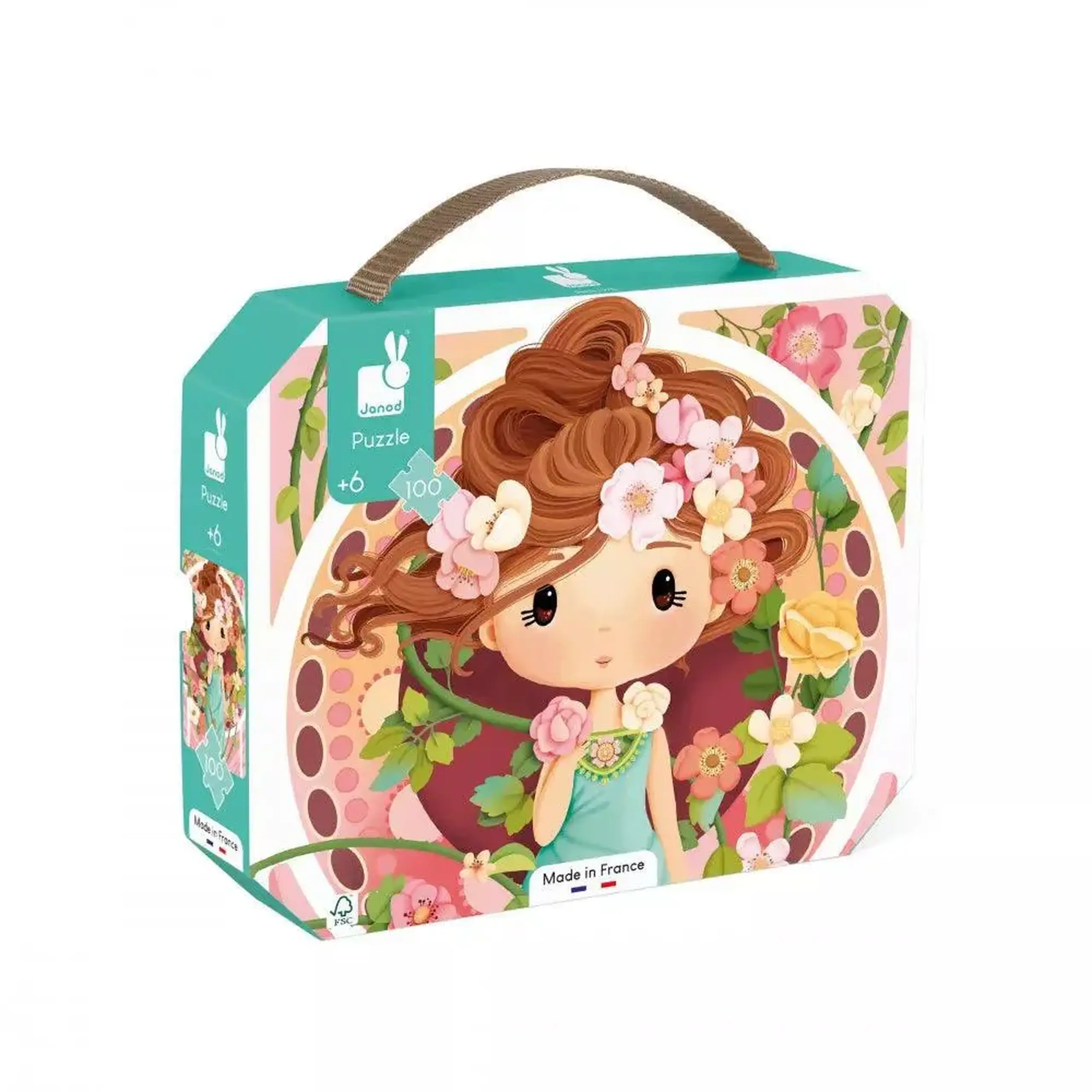 Puzzle inspirat de Mucha, 100 de piese — Janod