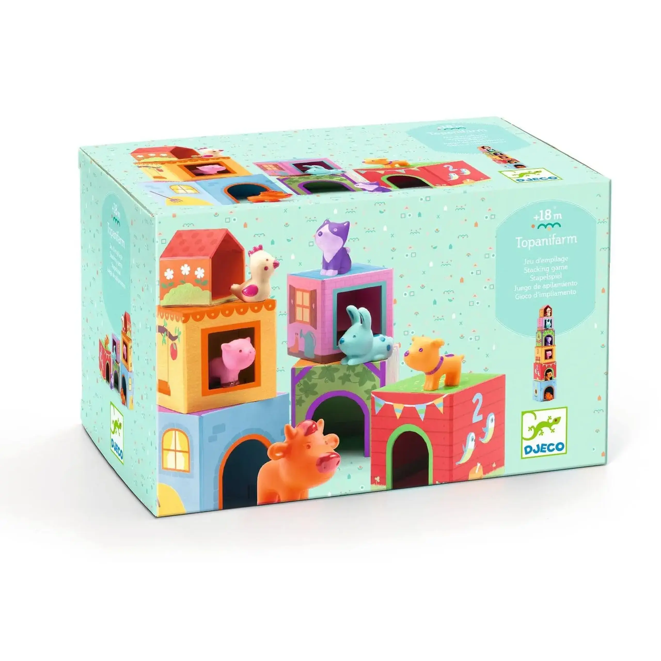 Cuburi de stivuit Topanifarm — Djeco