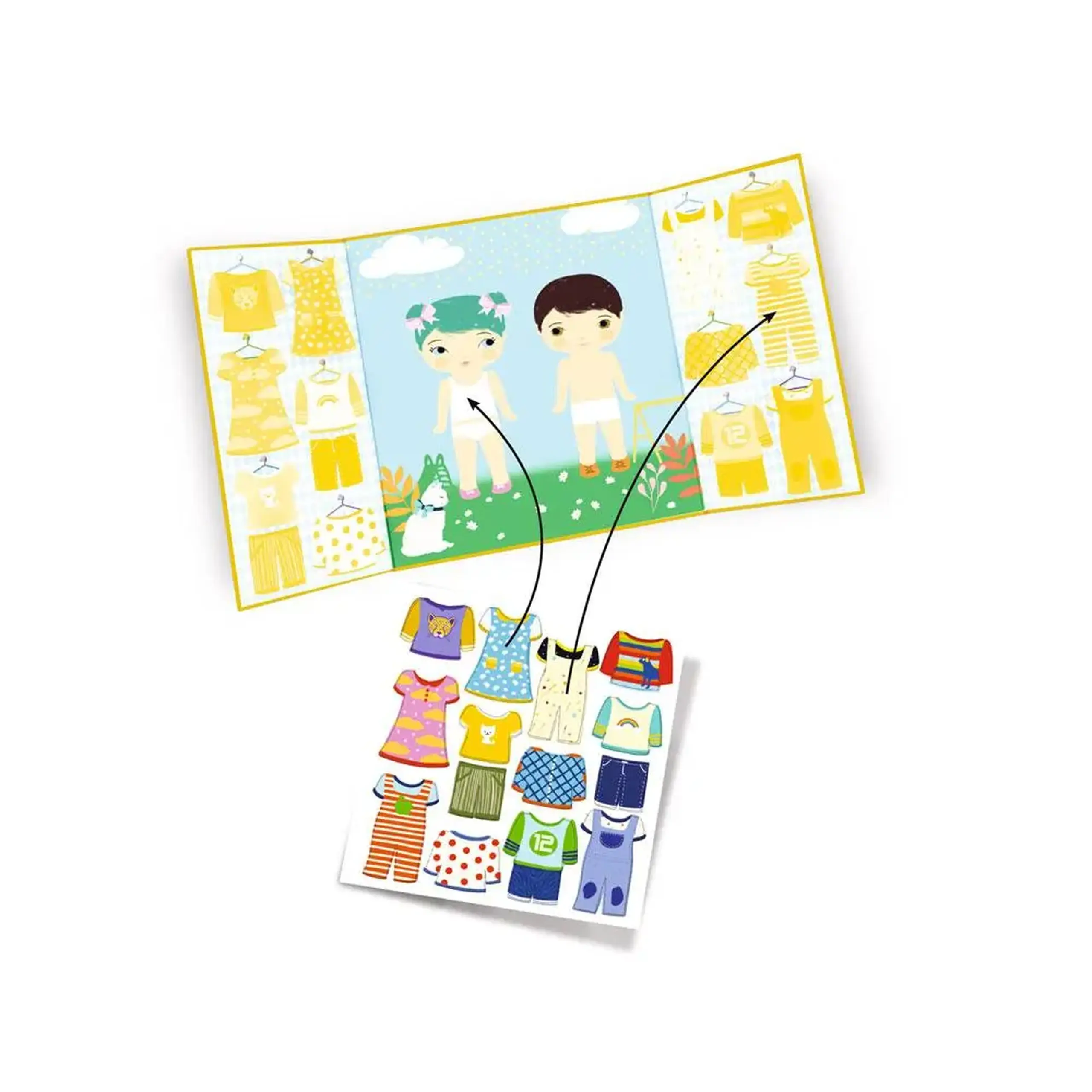 Stickere groase reutilizabile „Hăinuțe” — Djeco