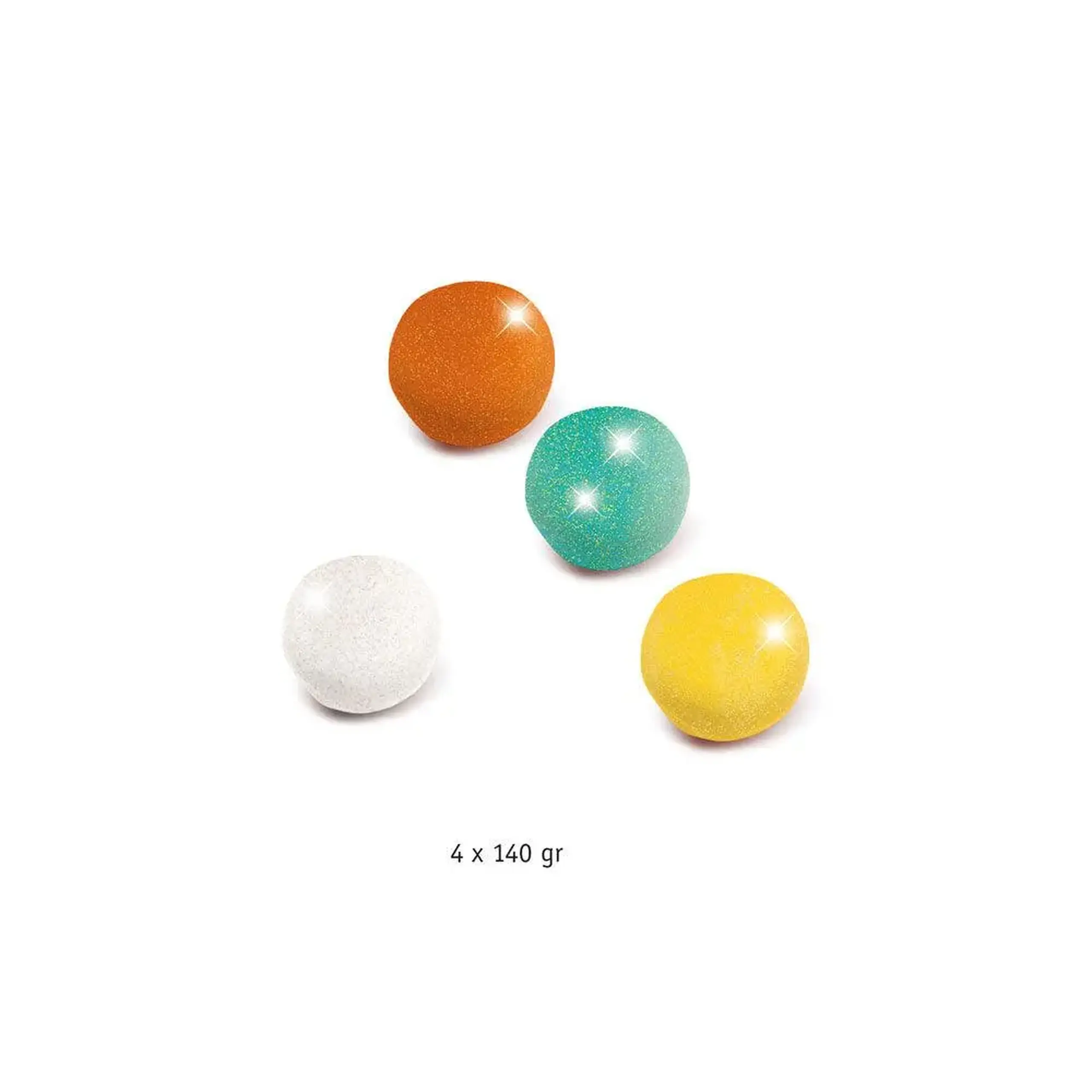 Set de plastilină cu sclipici, 4 culori — Djeco