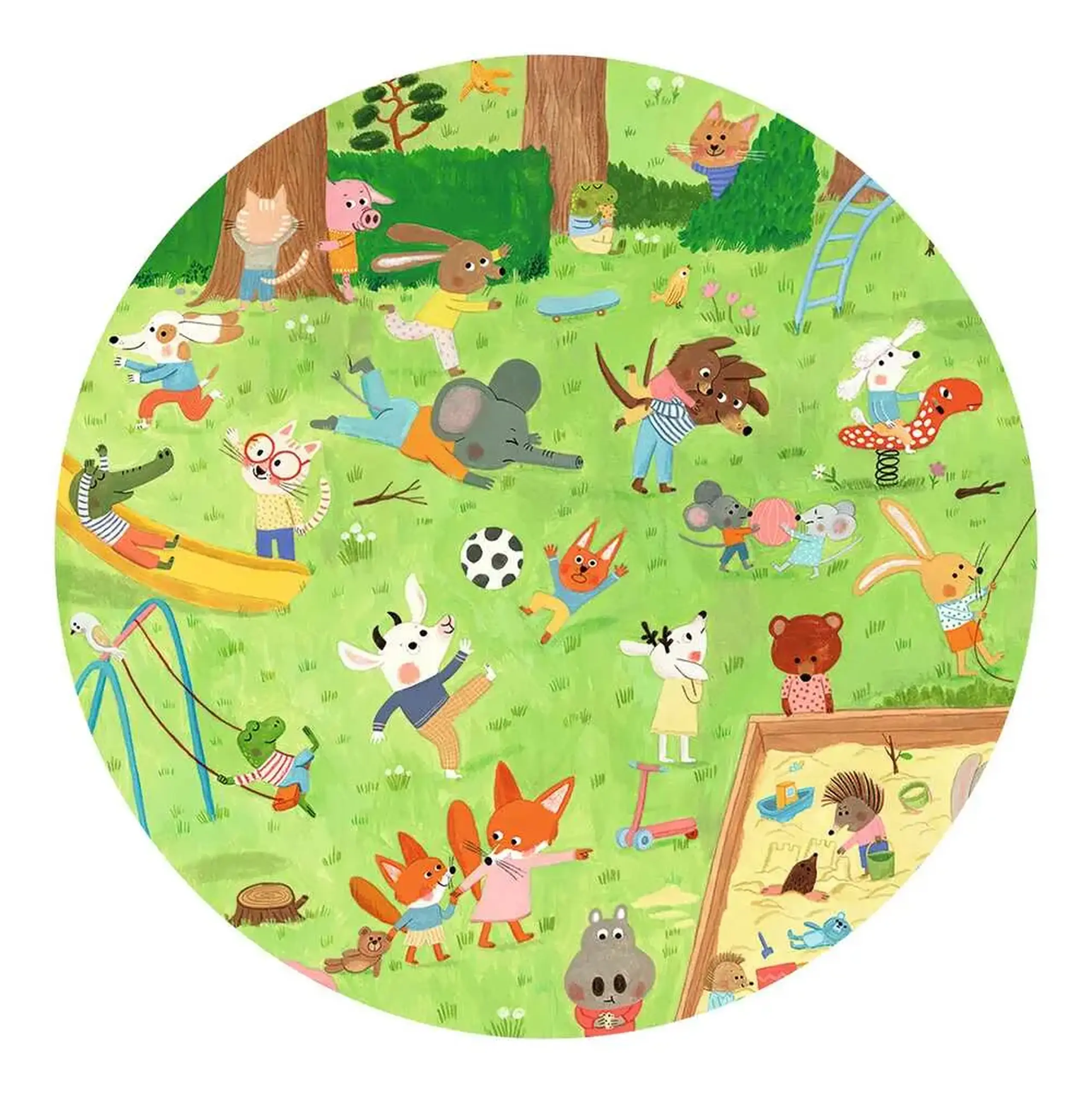 Puzzle de observație „Little Friends Garden”, 35 de piese — Djeco
