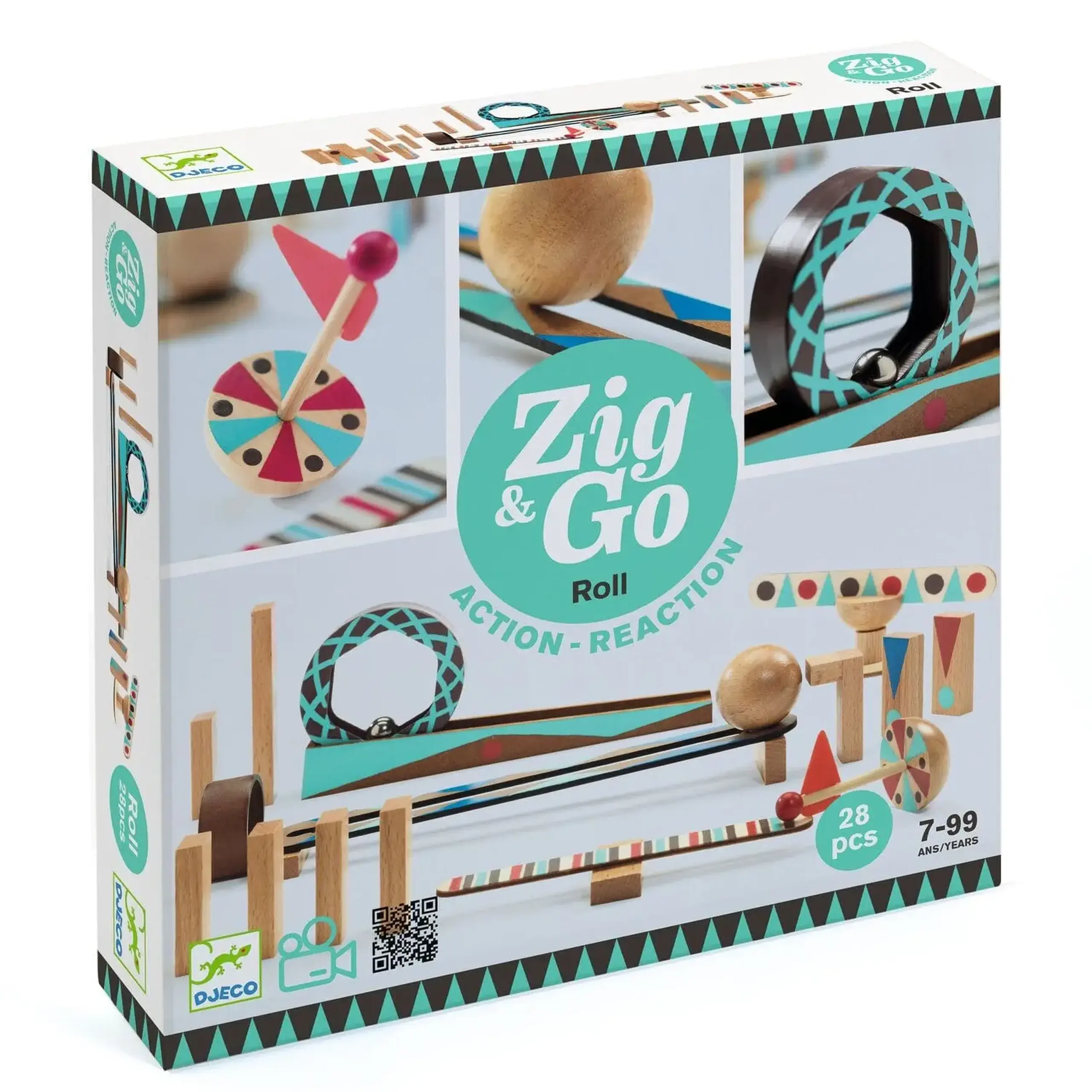 Constructor Zig & Go Roll, 28 piese — Djeco