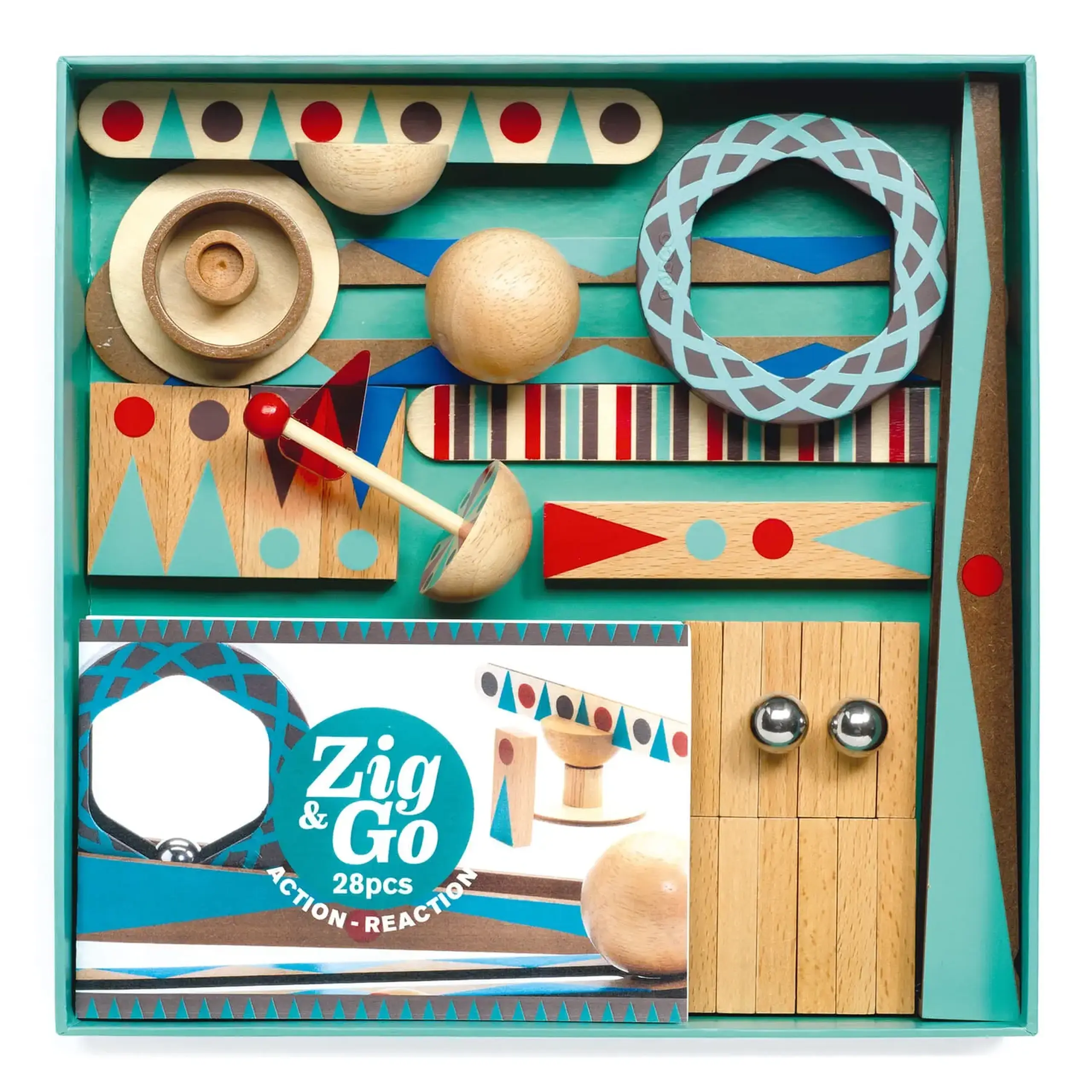 Constructor Zig & Go Roll, 28 piese — Djeco