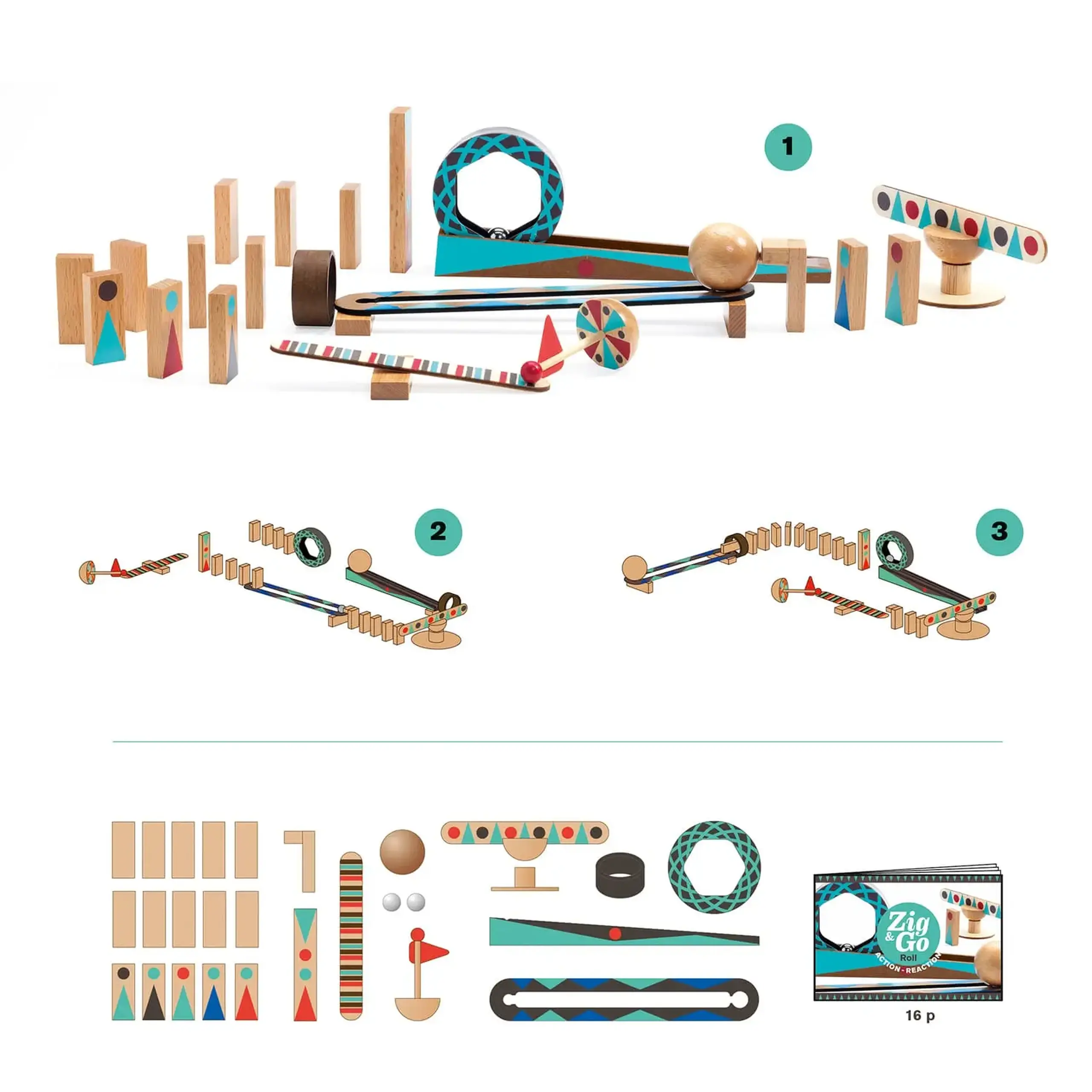 Constructor Zig & Go Roll, 28 piese — Djeco