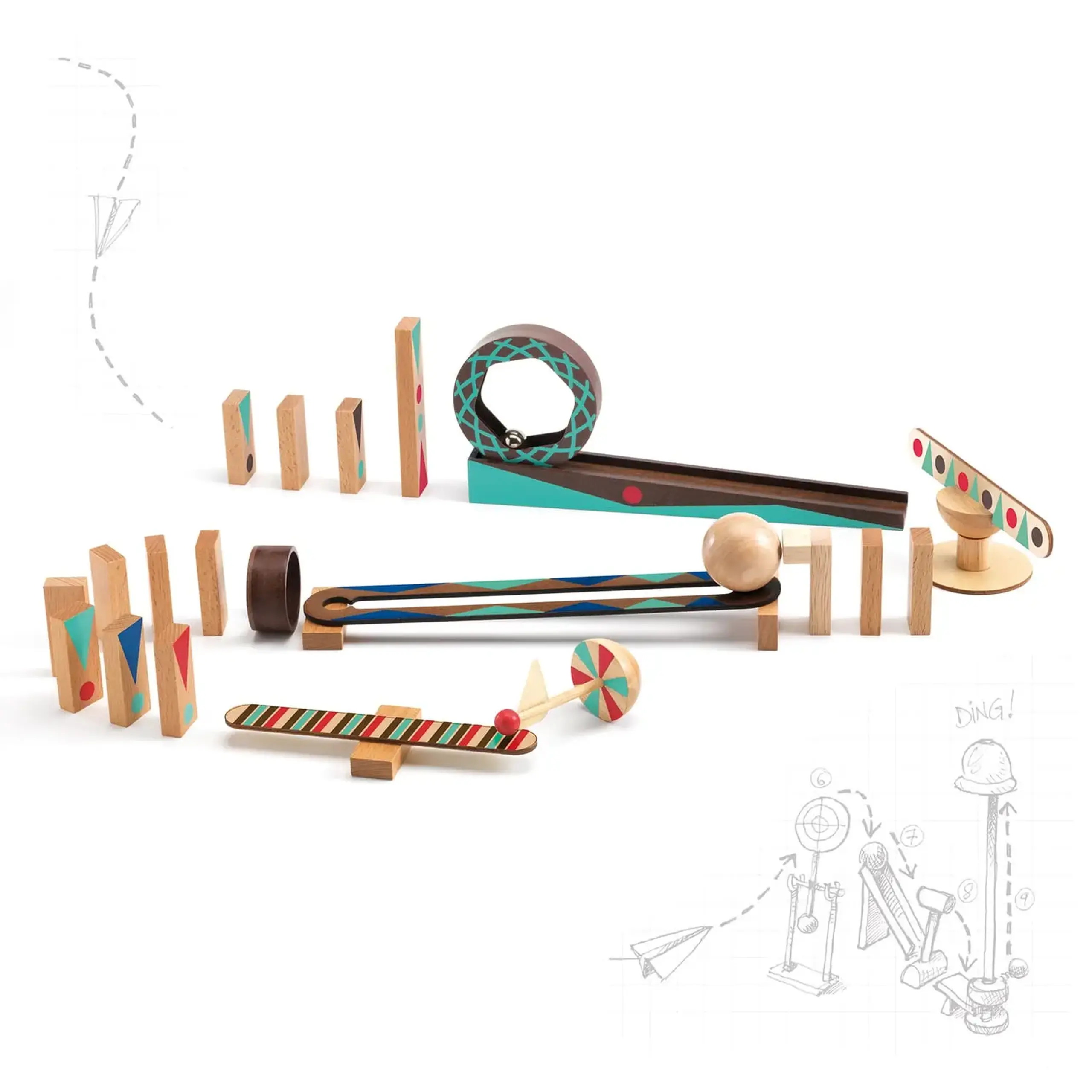 Constructor Zig & Go Roll, 28 piese — Djeco
