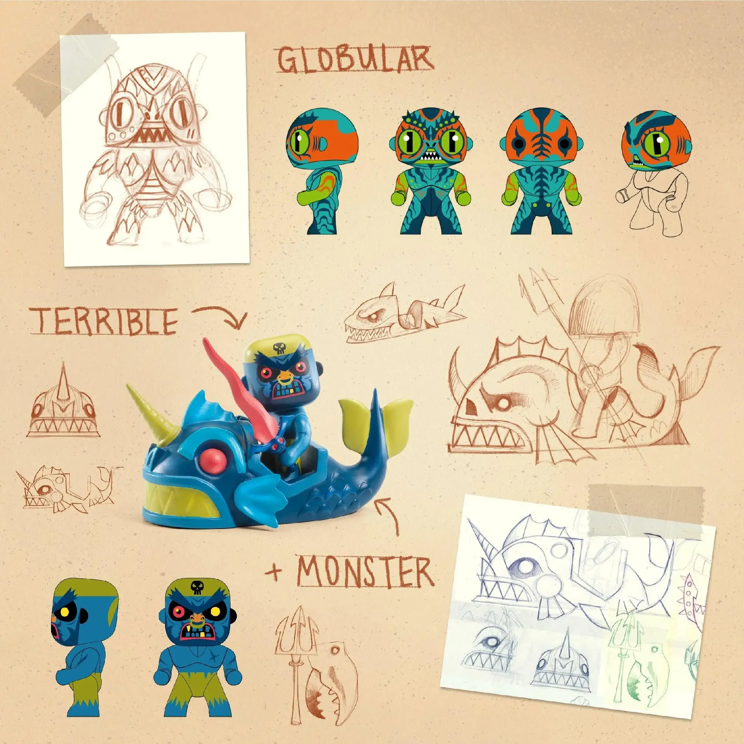 Figurină Arty Toys Terrible & Monster — Djeco