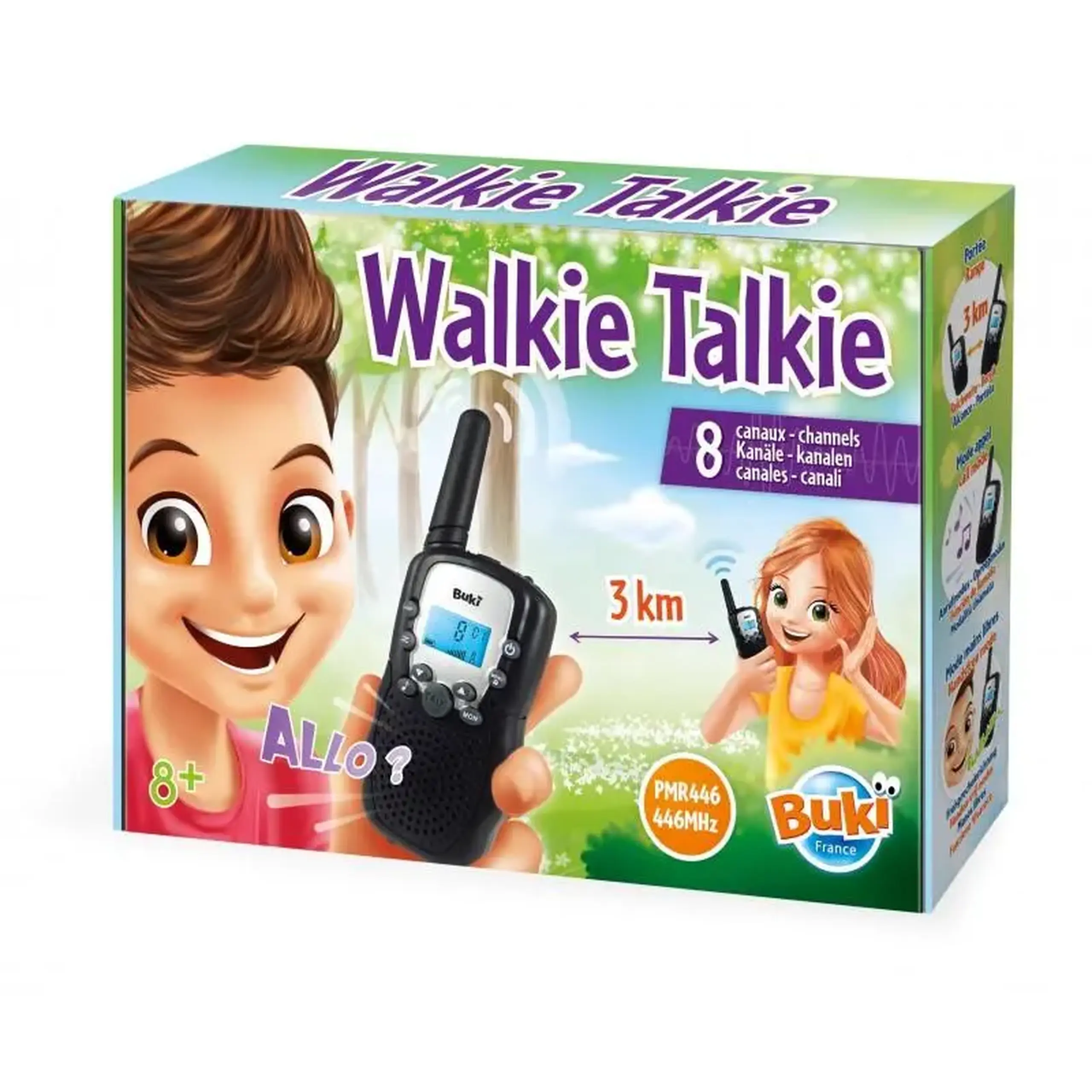 Set de 2 walkie-talkie cu rază de 3 km — Buki