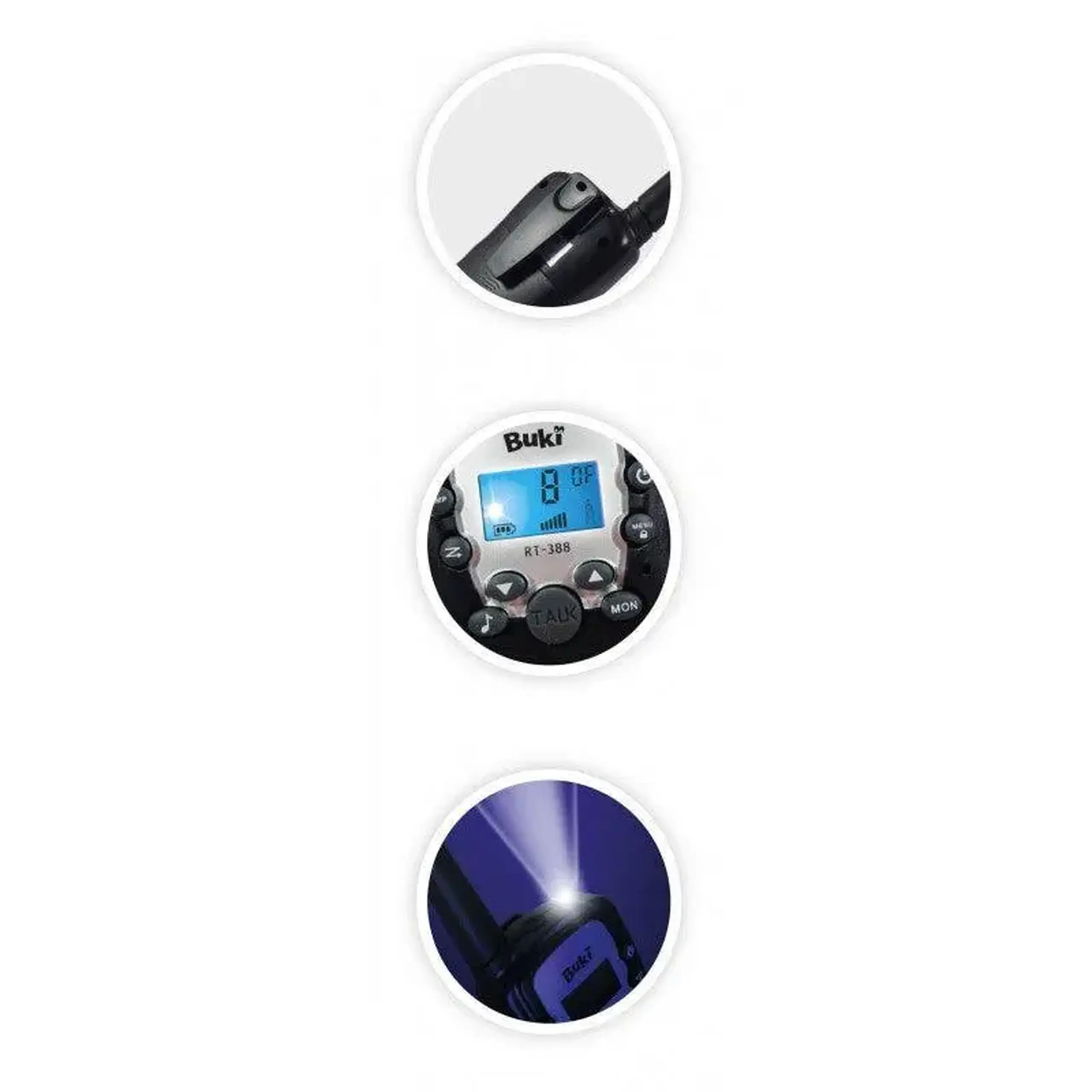 Set de 2 walkie-talkie cu rază de 3 km — Buki