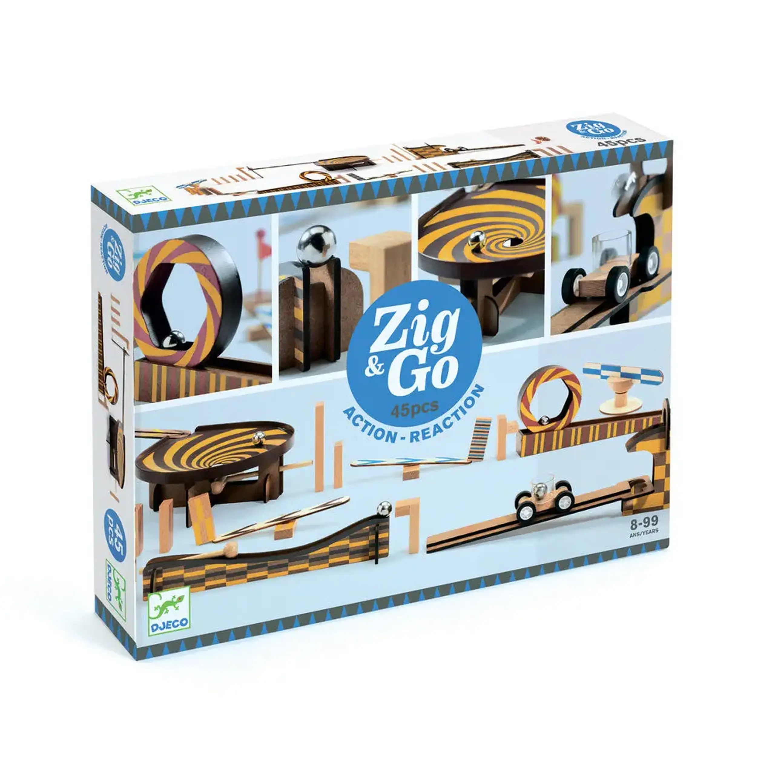 Circuit de reacție Zig & Go Wroom, 45 de piese — Djeco
