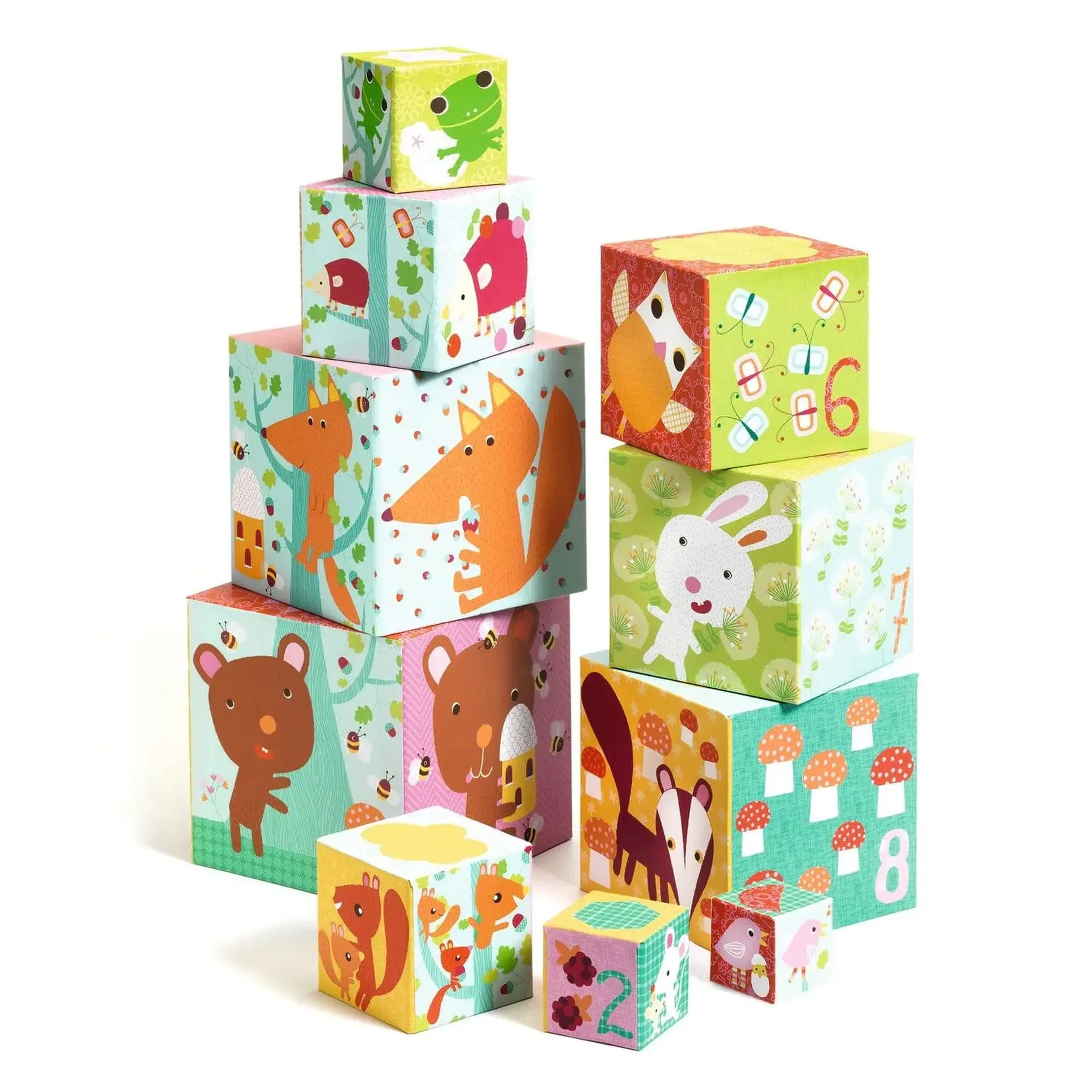 10 cuburi de stivuit Pădure — Djeco