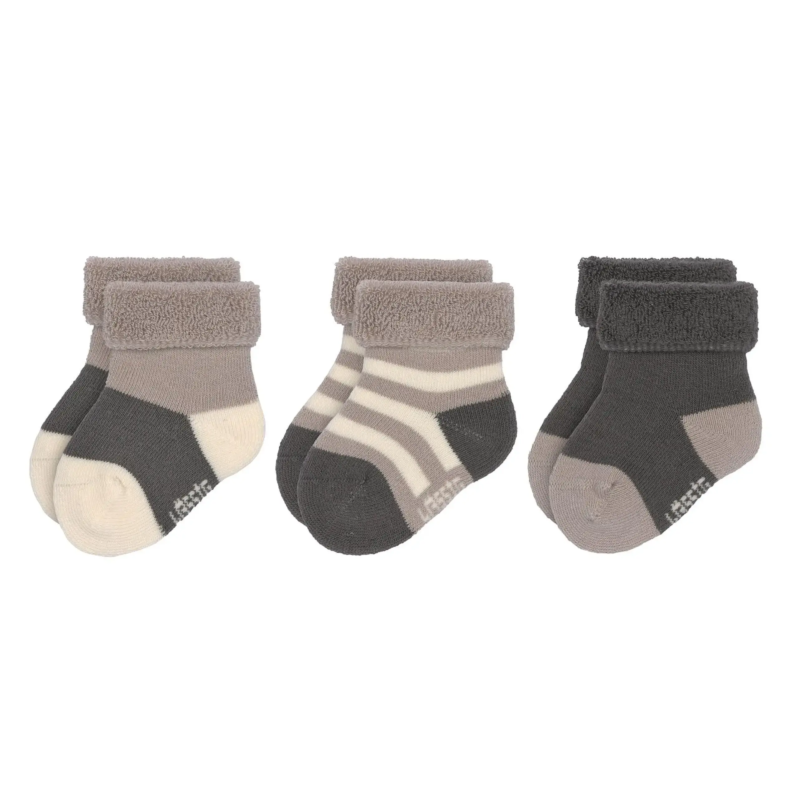 Sosete 3 buc anthracite/taupe 12 - 14