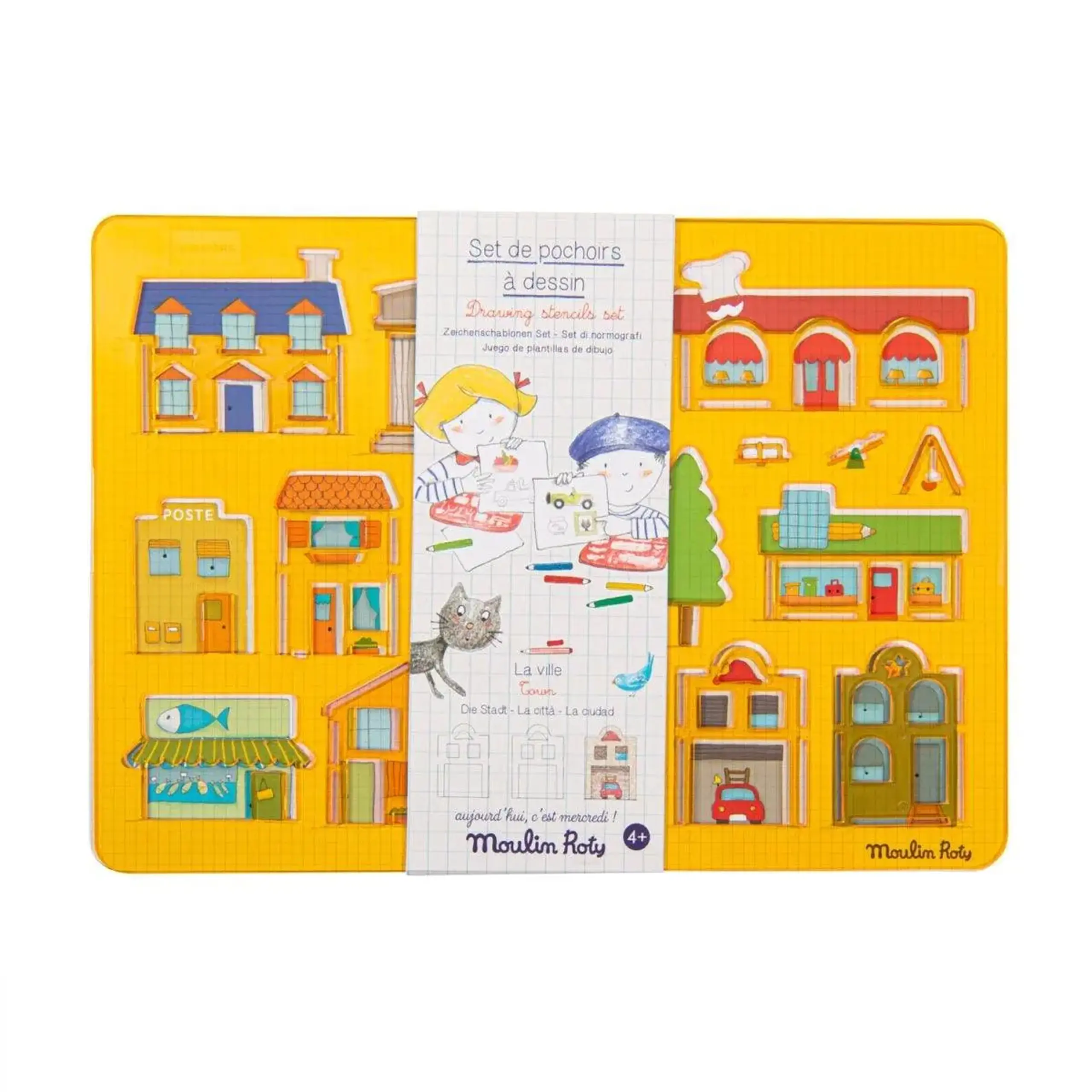 Set de 2 șabloane pentru desen — Moulin Roty - Oraș