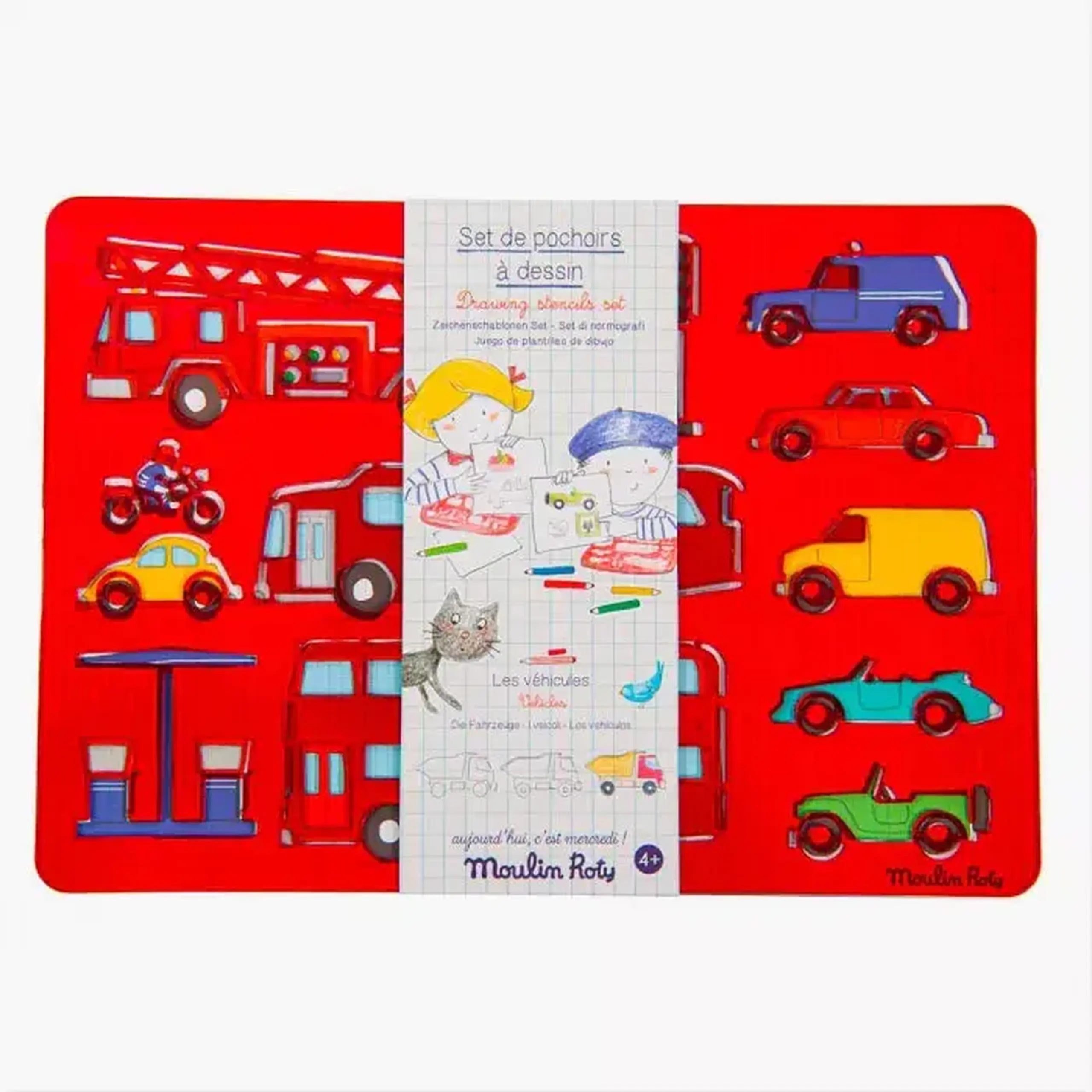 Set de 2 șabloane pentru desen — Moulin Roty - În casă