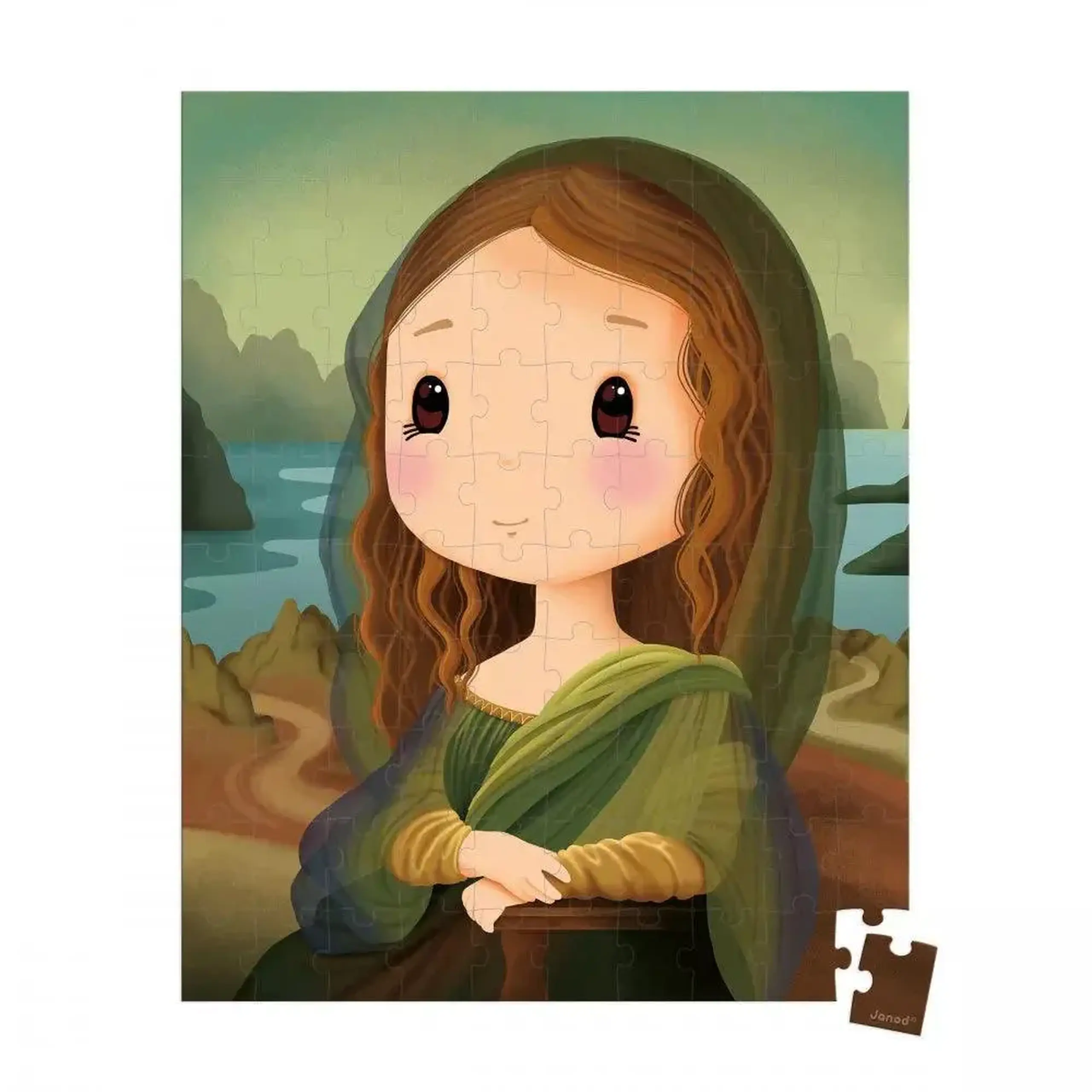 Puzzle inspirat de Leonardo da Vinci, 100 de piese — Janod