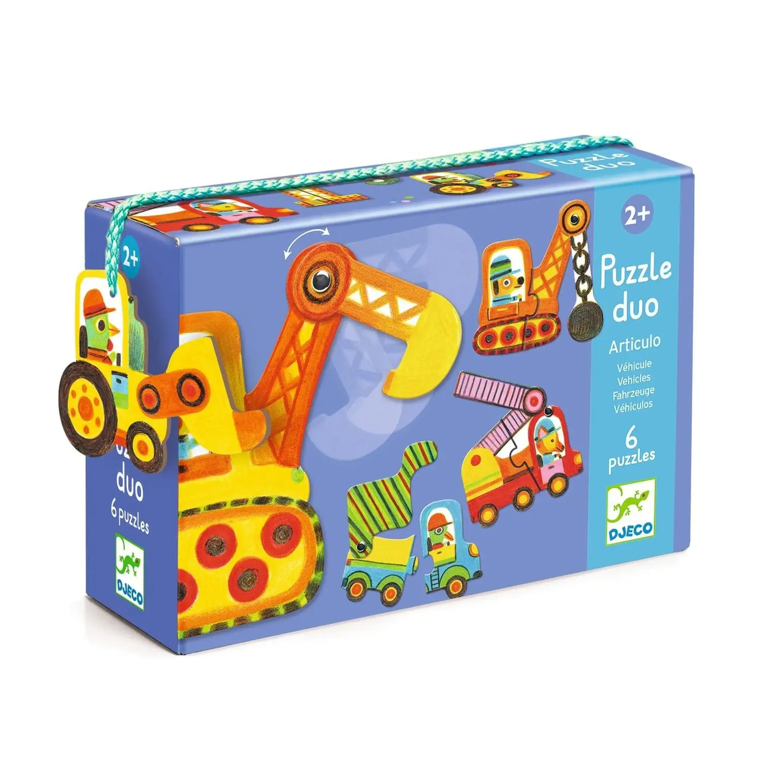 Puzzle duo cu vehicule articulate — Djeco