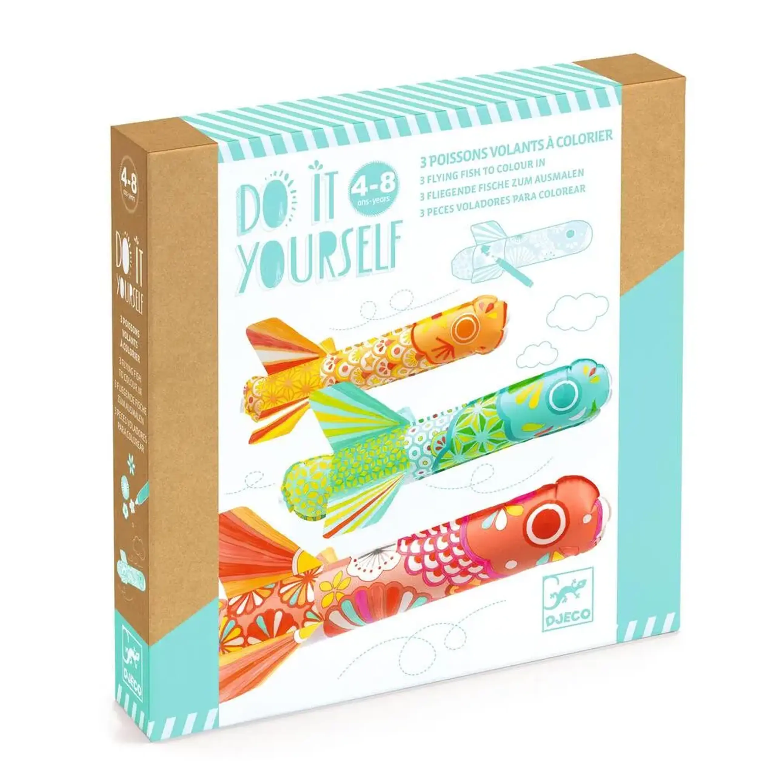 Set creativ 3 pești zburători Koinobori — Djeco