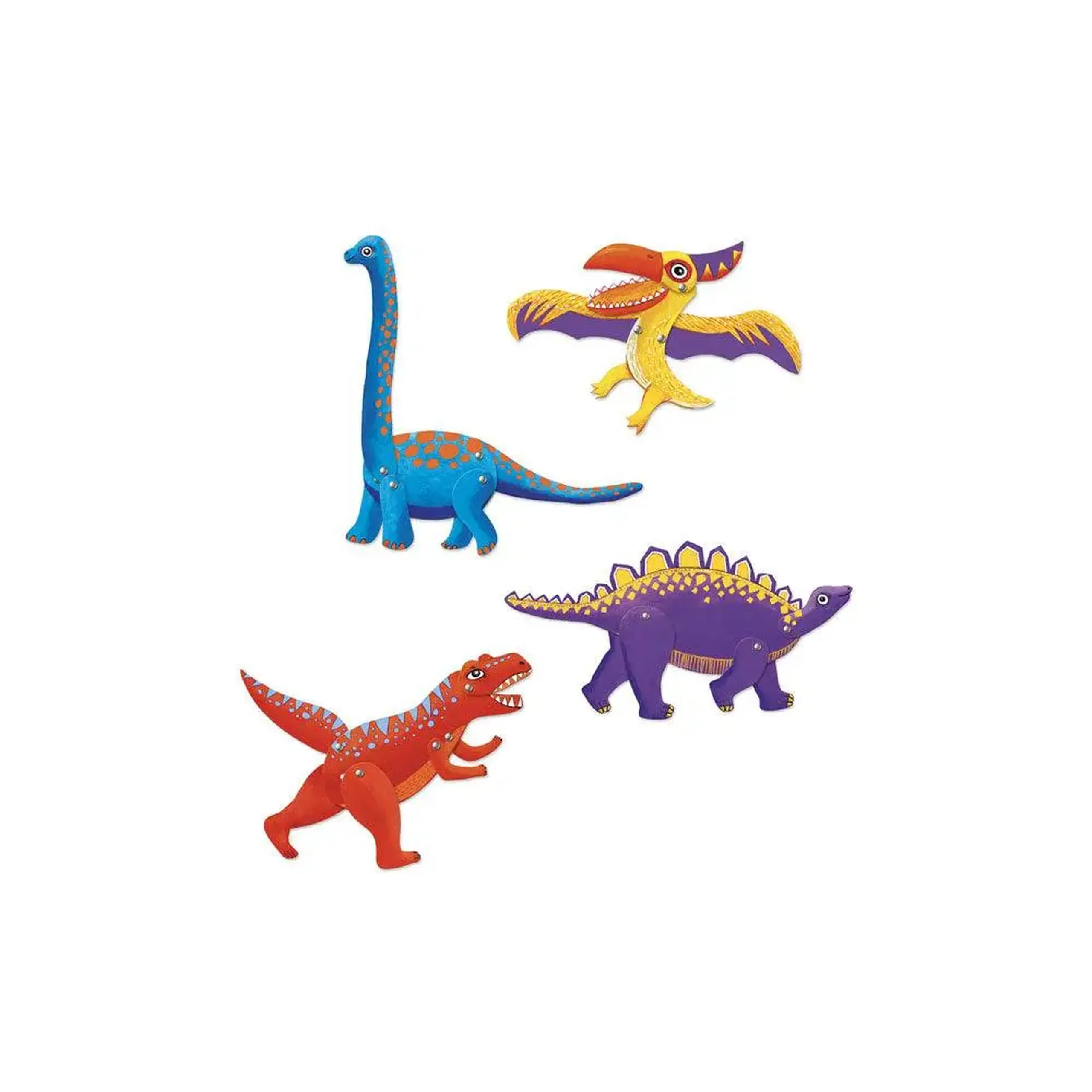 Set de colorat și asamblat „Dinozauri mobili” — Djeco