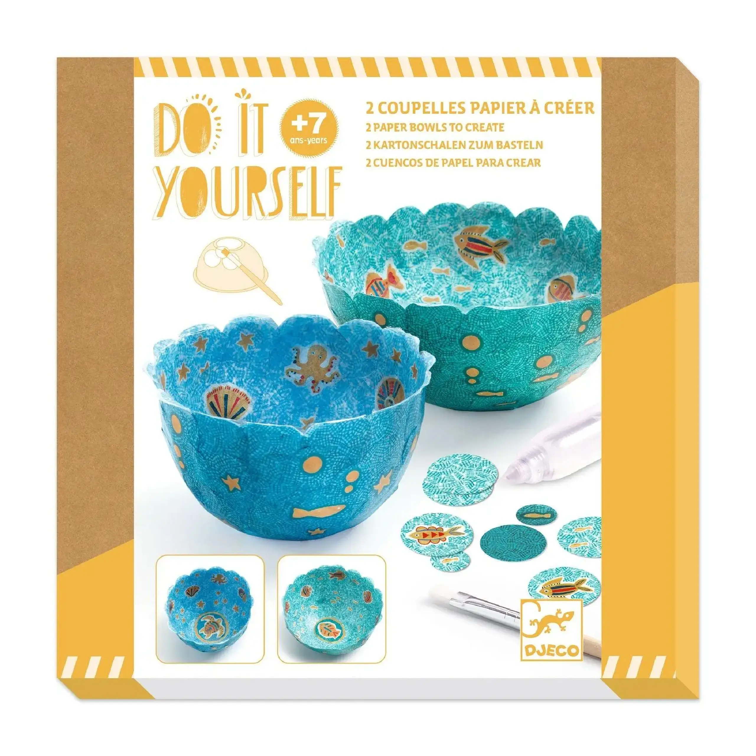 Set de creat două boluri din hârtie „În mare” — Djeco