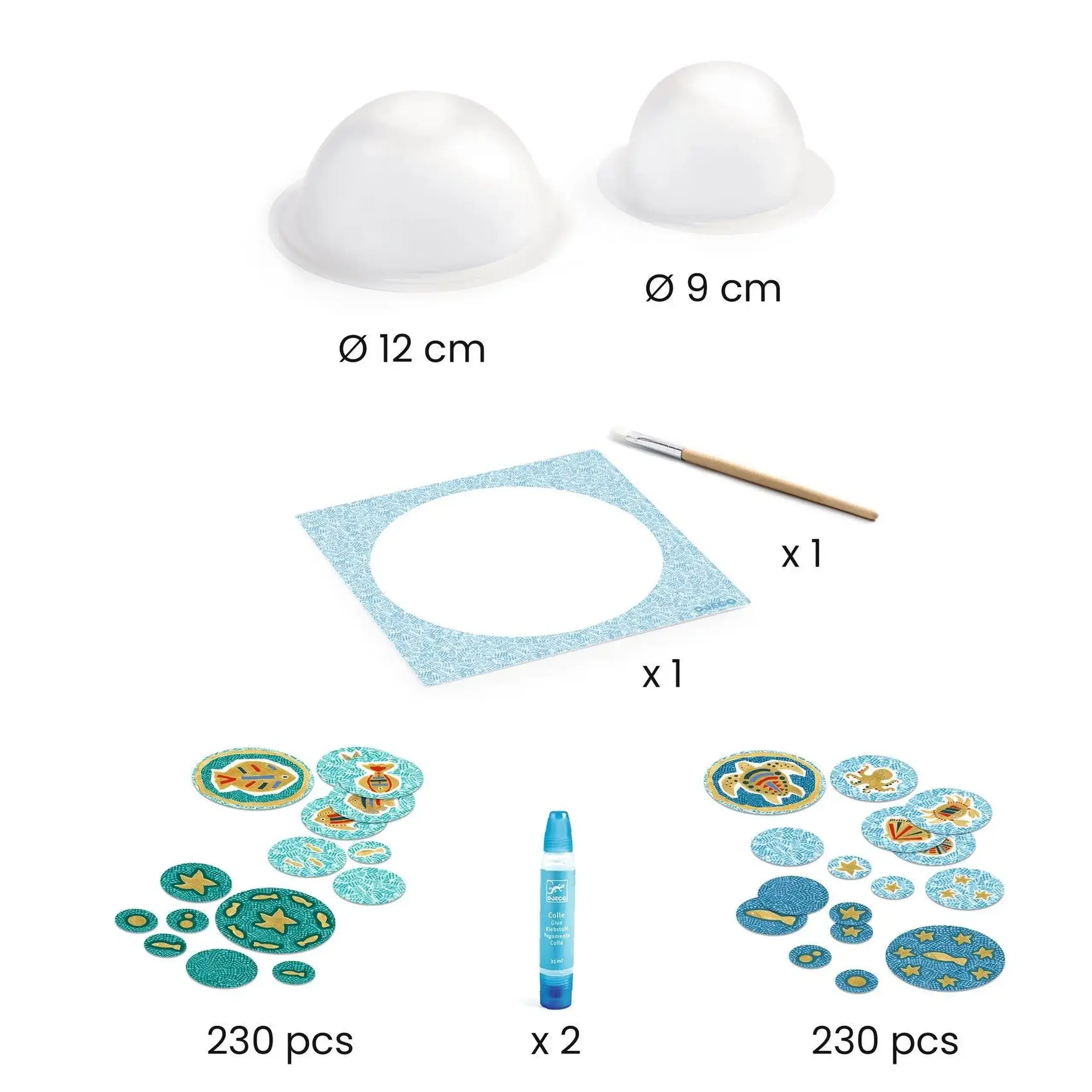 Set de creat două boluri din hârtie „În mare” — Djeco