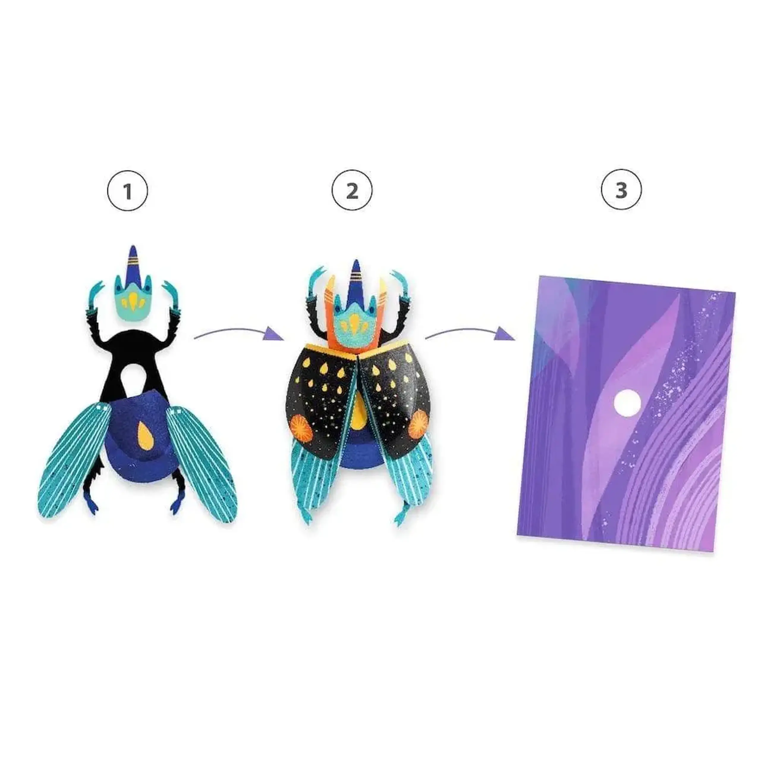 Set creativ din hârtie „Insecte” — Djeco