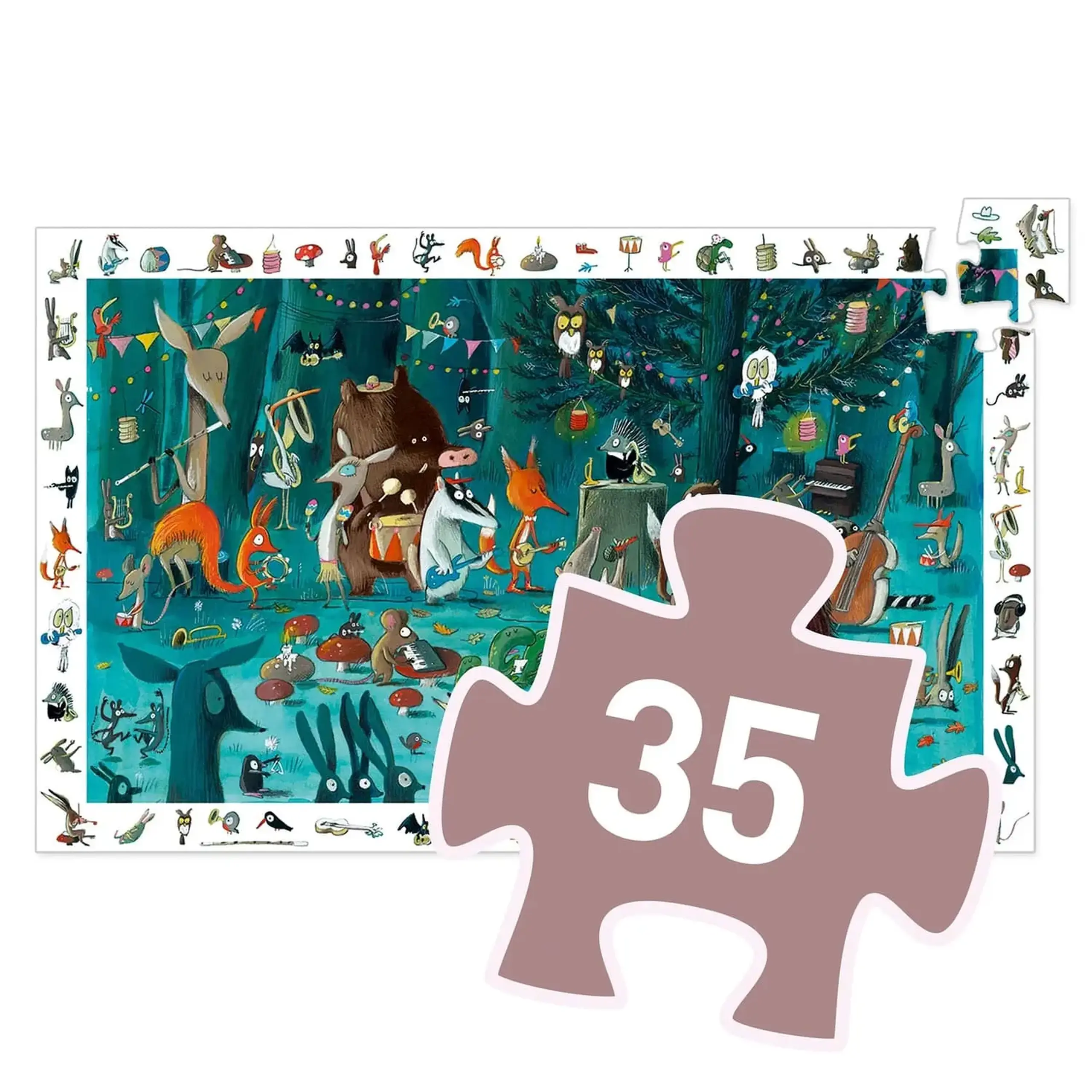 Puzzle de observație Orchestra, 35 de piese — Djeco