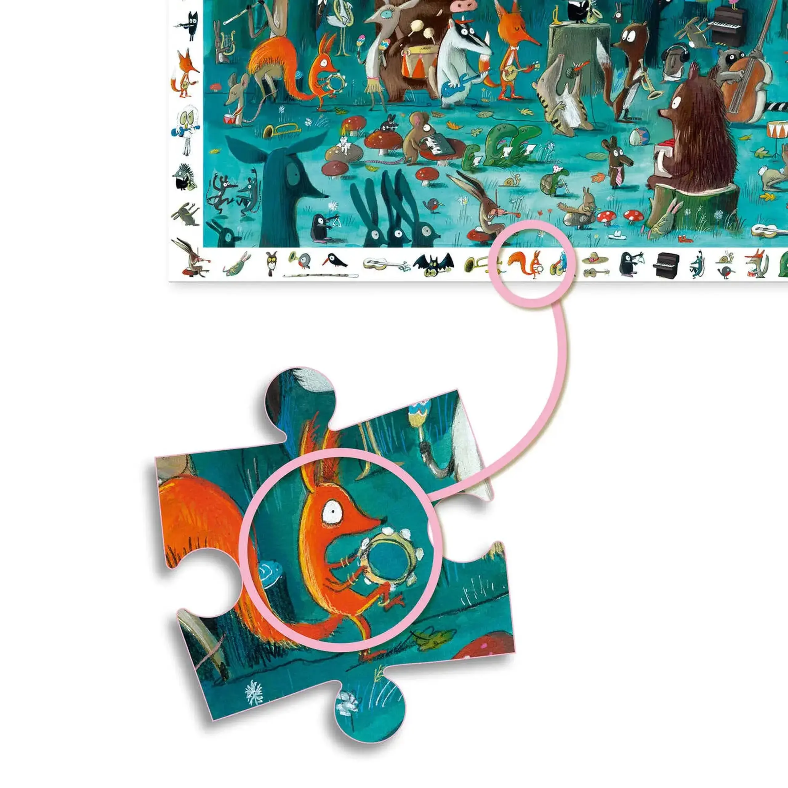 Puzzle de observație Orchestra, 35 de piese — Djeco