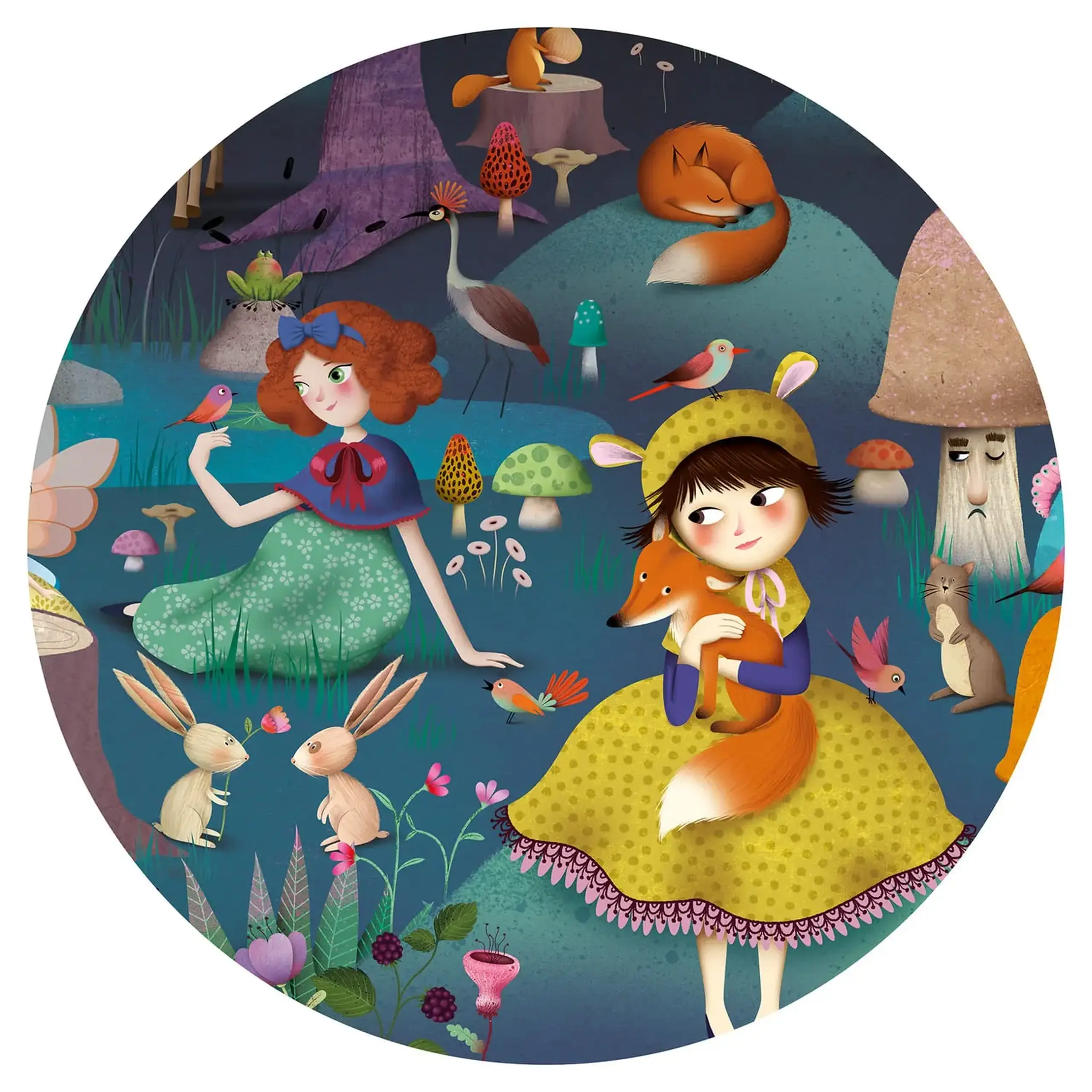 Puzzle de observație Pădurea fermecată, 100 de piese — Djeco
