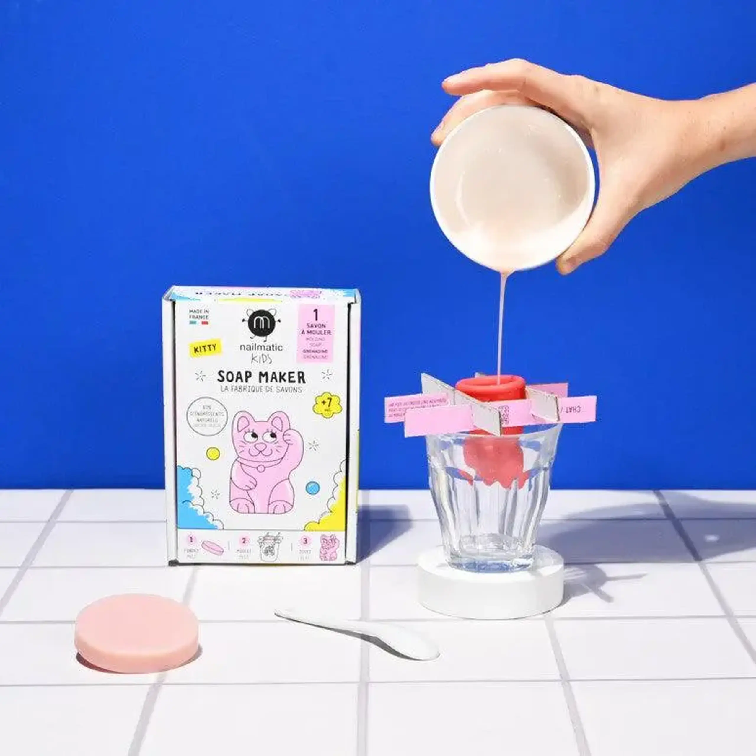 Kit DIY pentru săpun în formă de pisică, 50 g — Nailmatic Kids