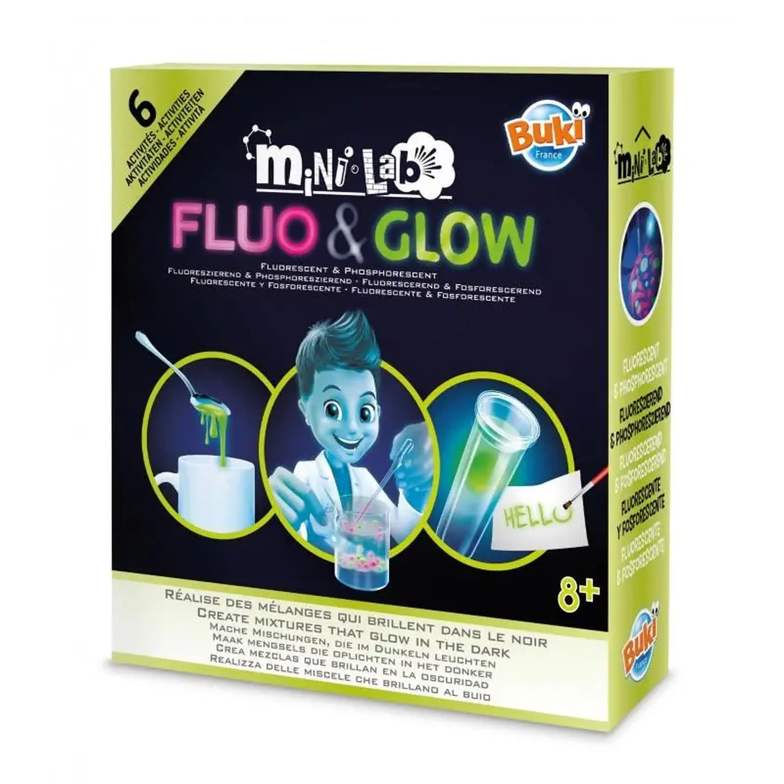 Mini laborator Fluo & Glow — Buki