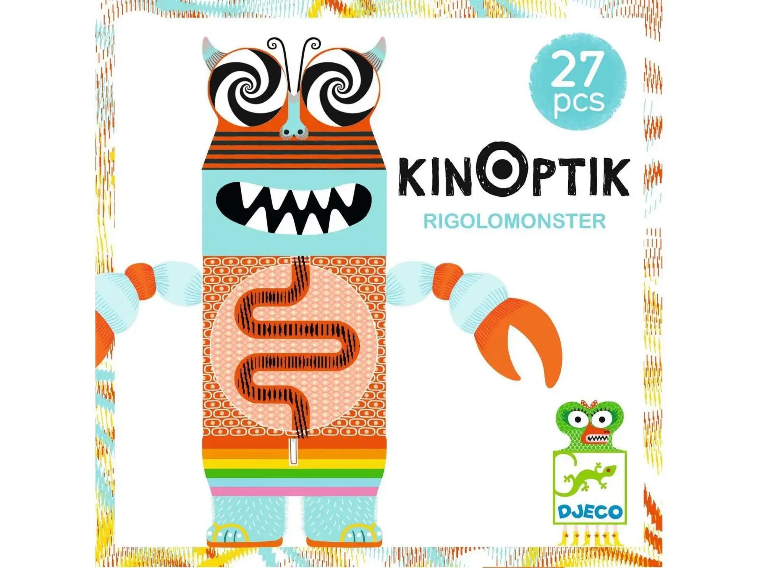 Set magnetic Kinoptik Rigolomonster, 27 de piese — Djeco