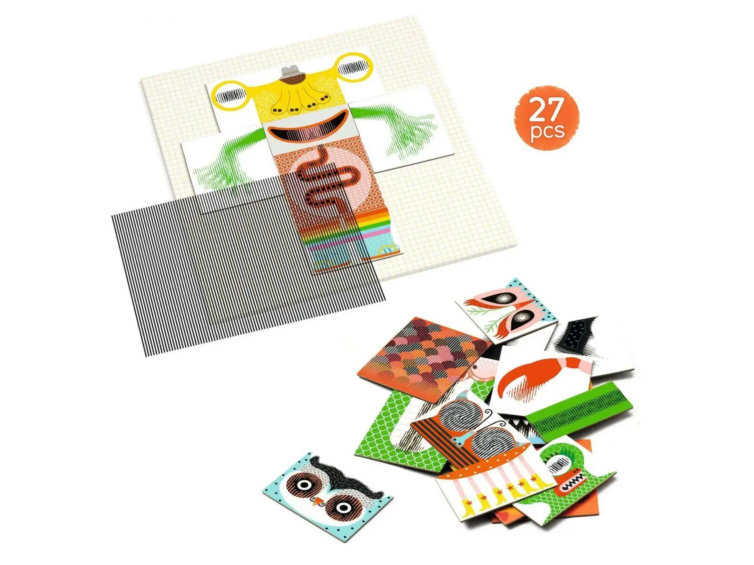 Set magnetic Kinoptik Rigolomonster, 27 de piese — Djeco