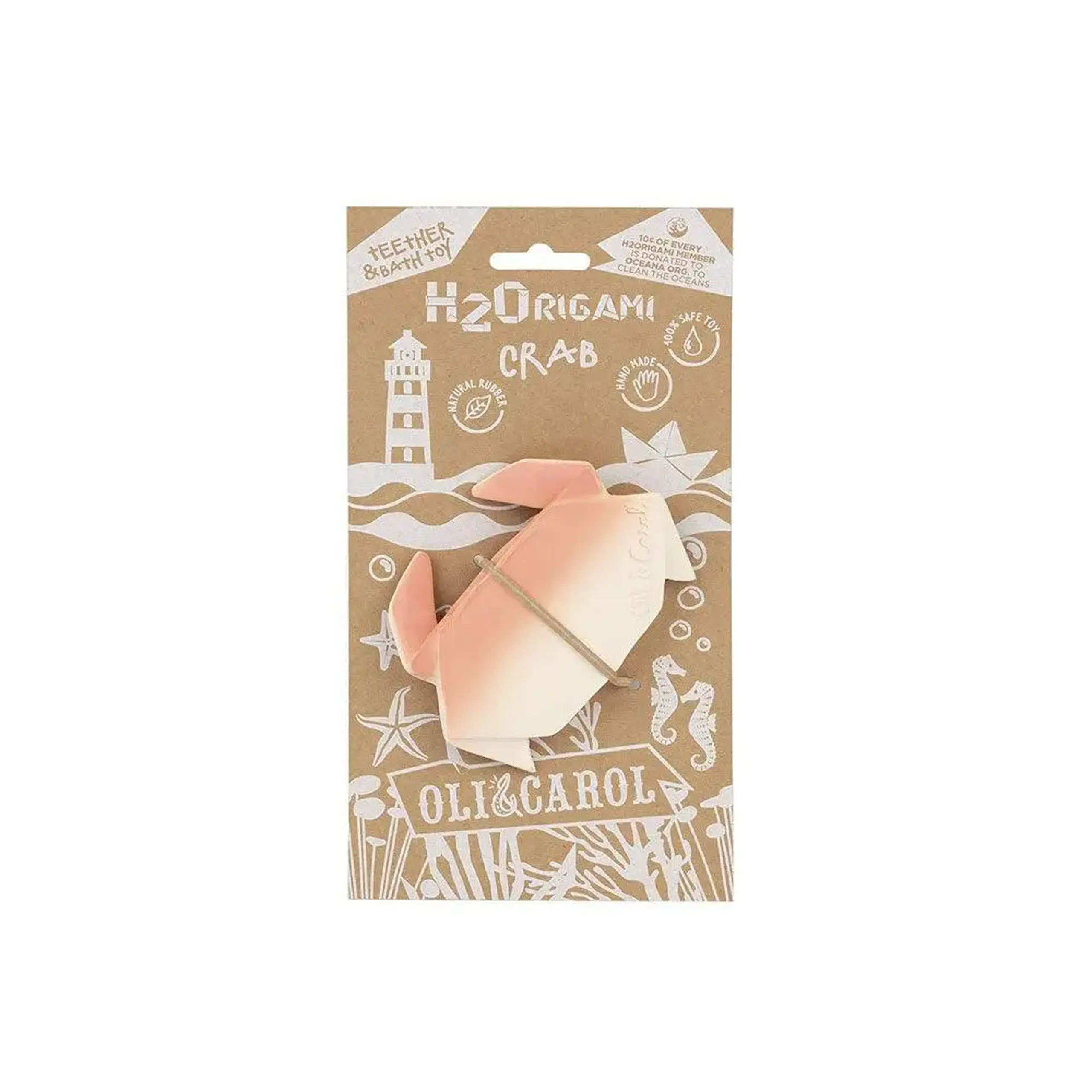 Jucărie de dentiție H2Origami Crab — Oli & Carol