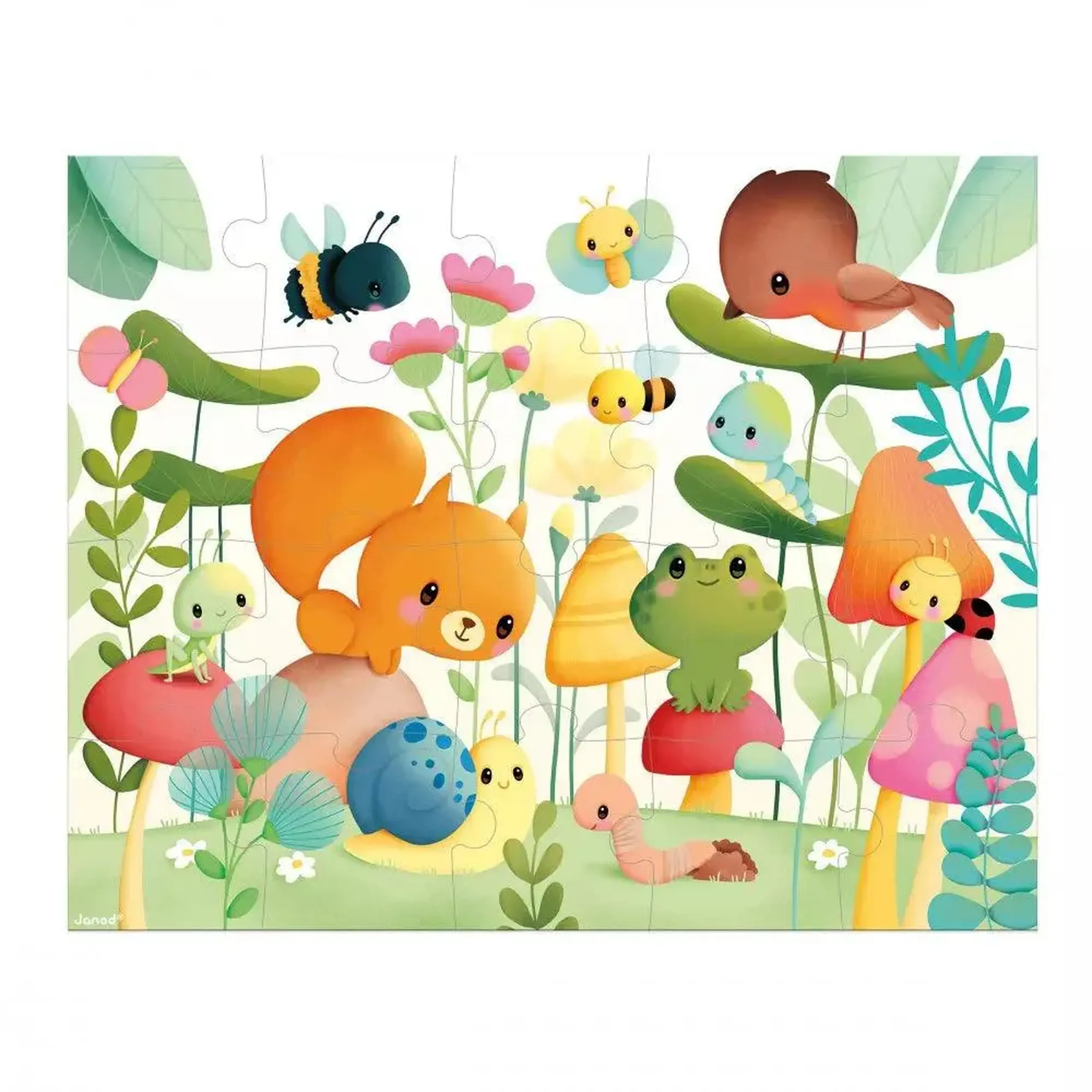 Puzzle Prietenii din grădină, 20 de piese — Janod