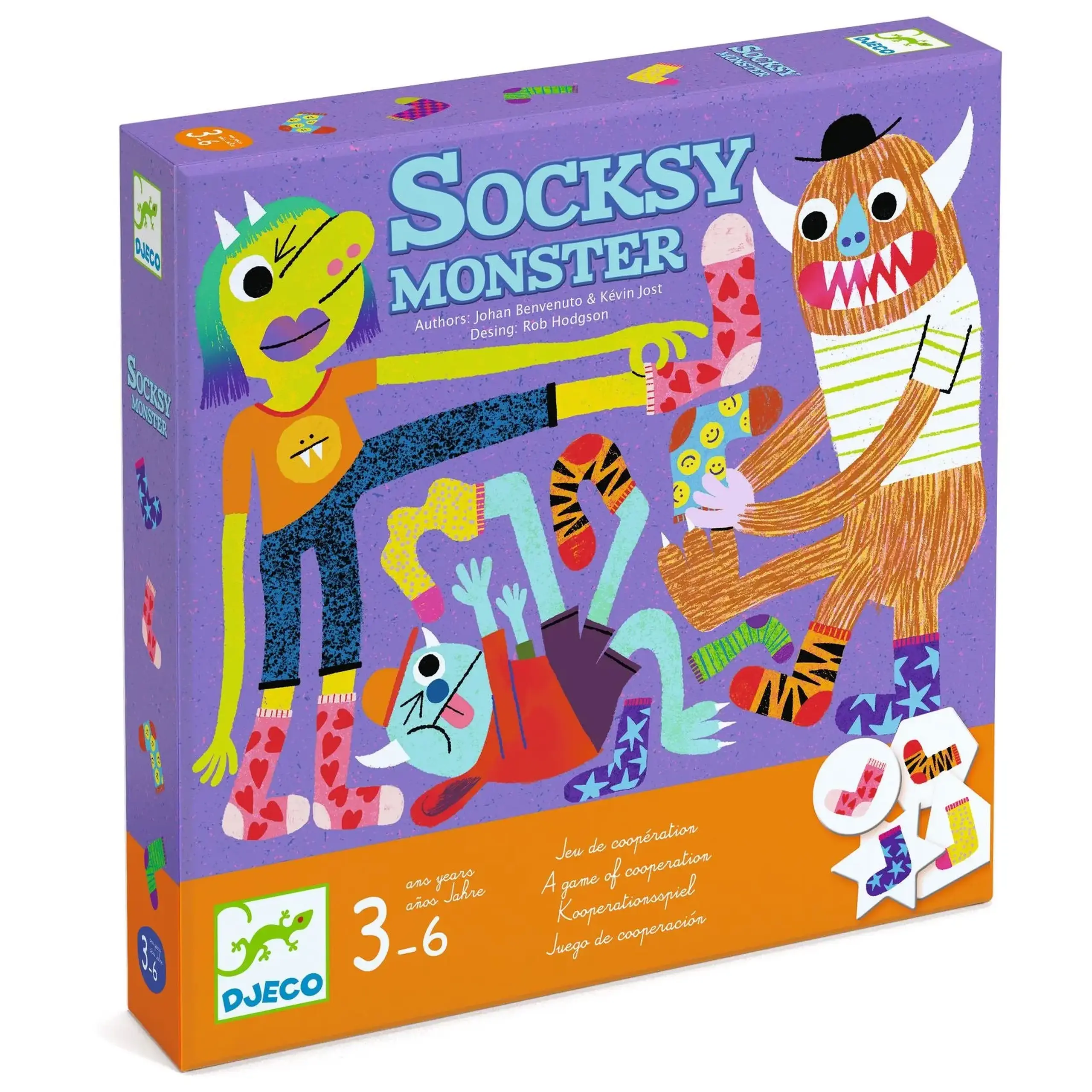 Joc de memorie cooperativ Socksy Monster — Djeco