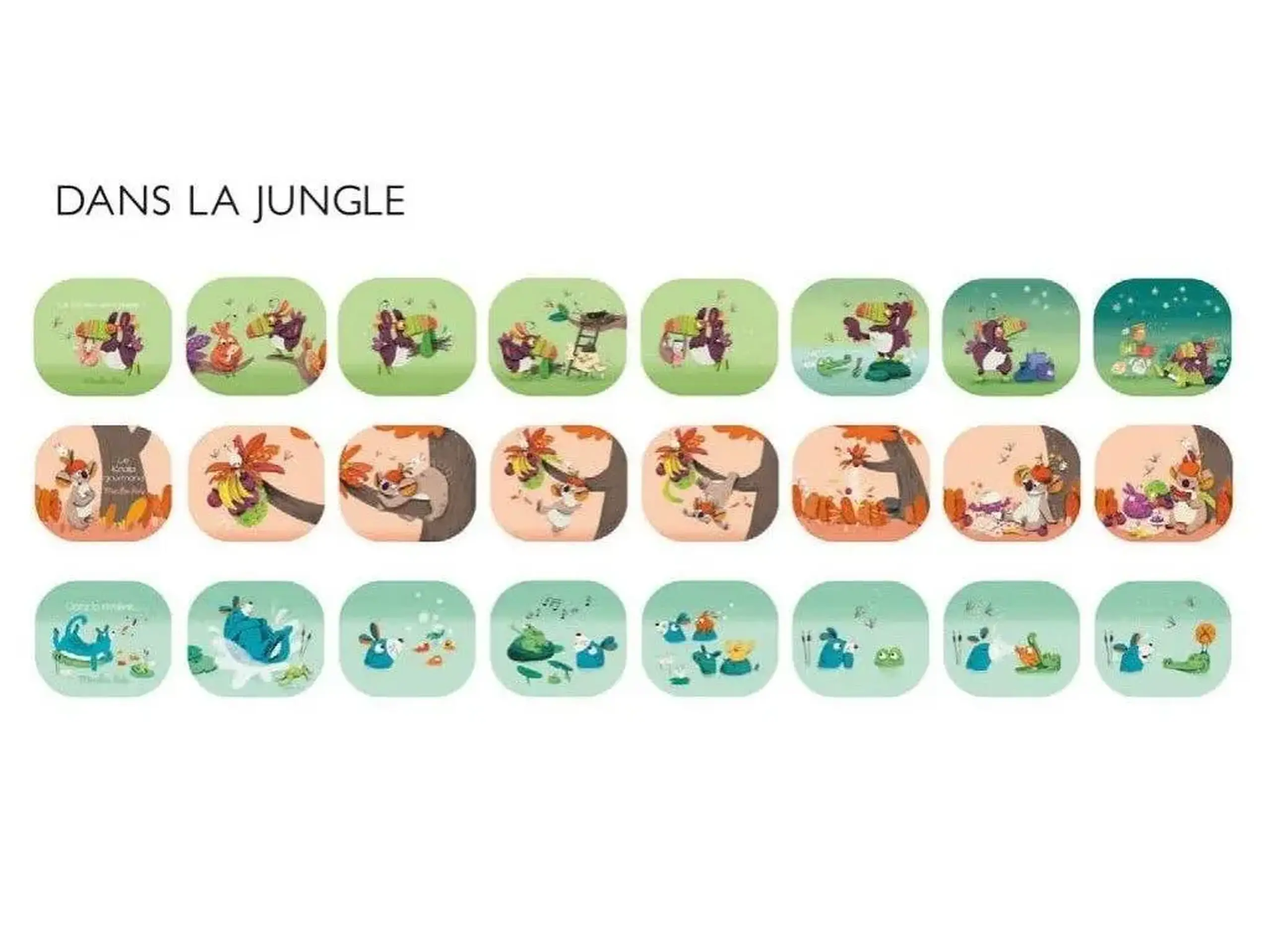 Lampă cu povești Dans la jungle — Moulin Roty